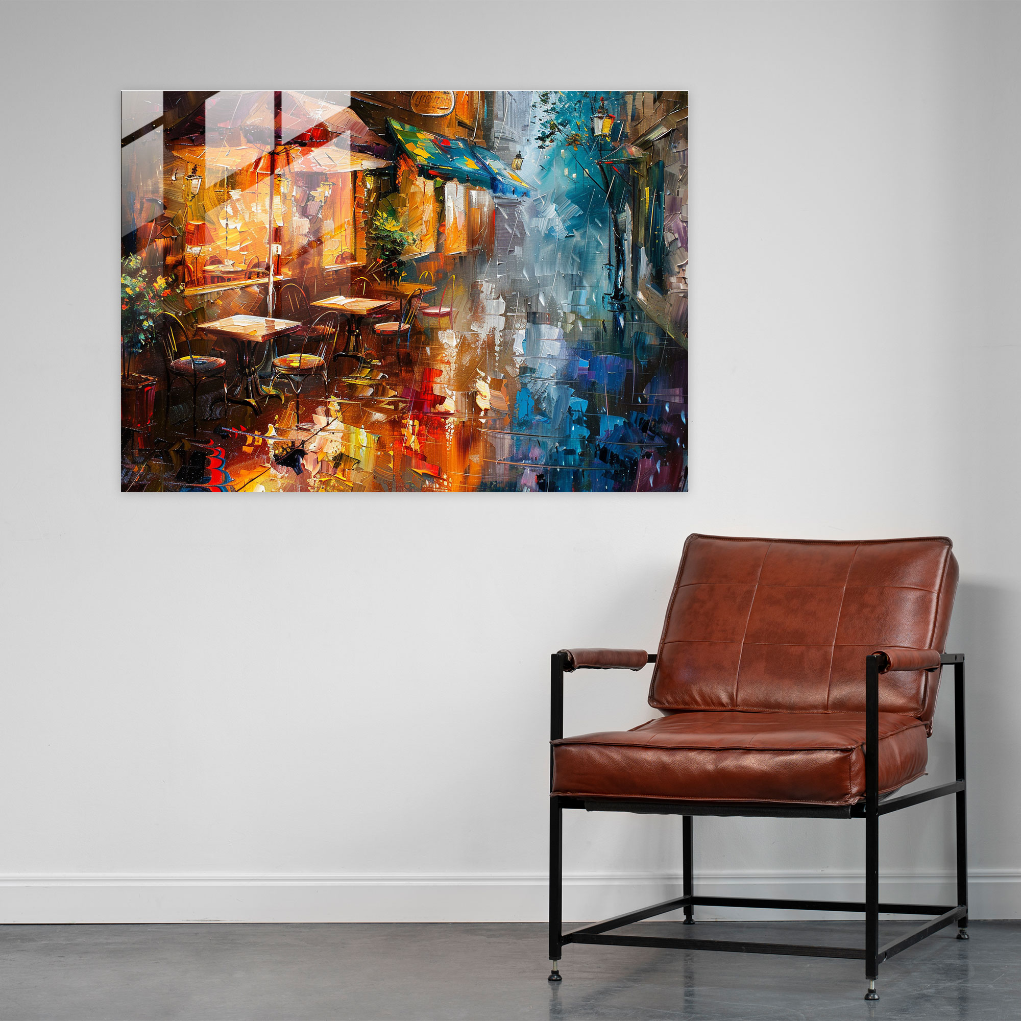 Leonid Afremov Glass Print Cafe Wall Art - Leonid Afremov, Glass Wall Art, Home Decoration, Leonid Afremov