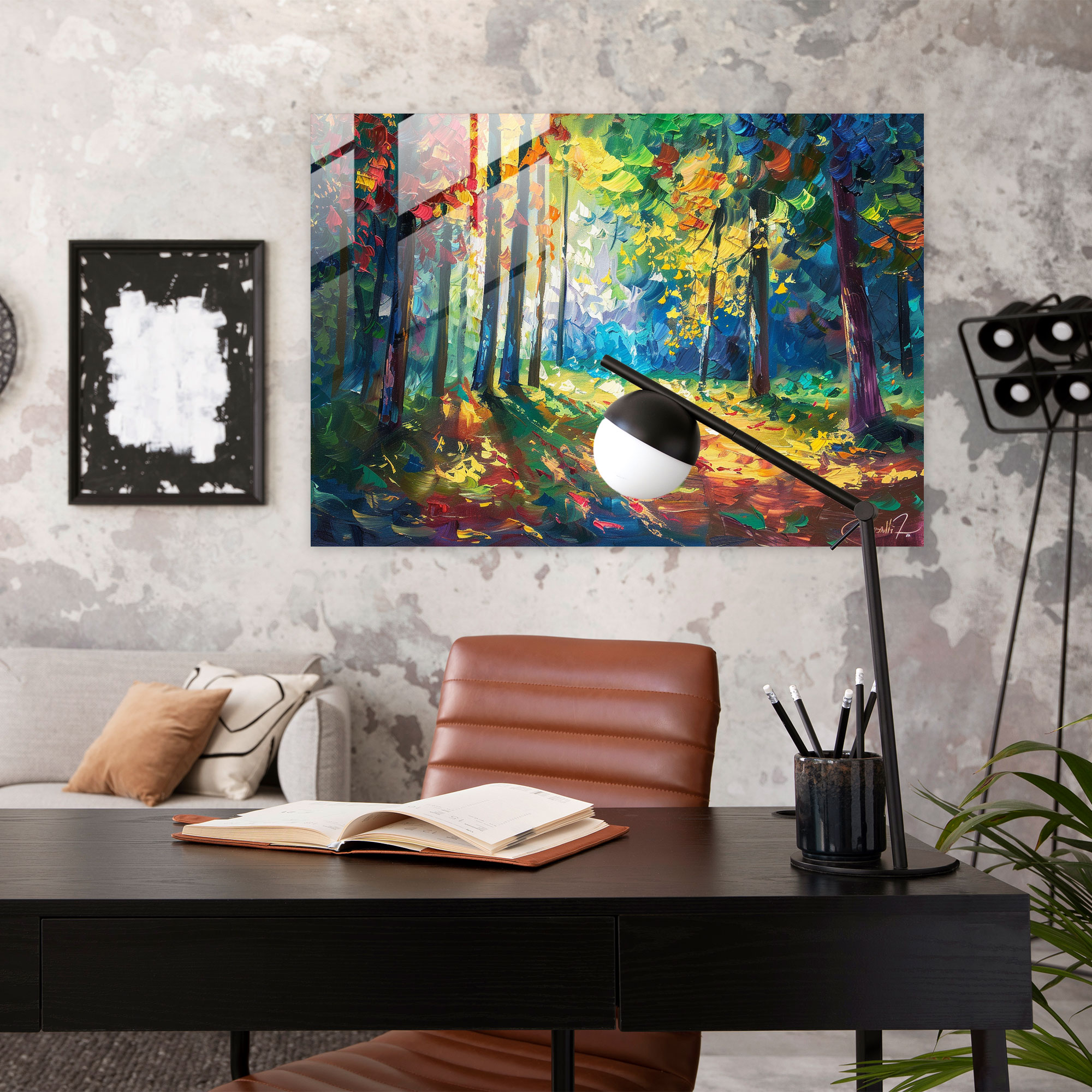 Leonid Afremov Glass Print Forest Wall Art - Leonid Afremov, Home Decoration, Leonid Afremov, Glass Print
