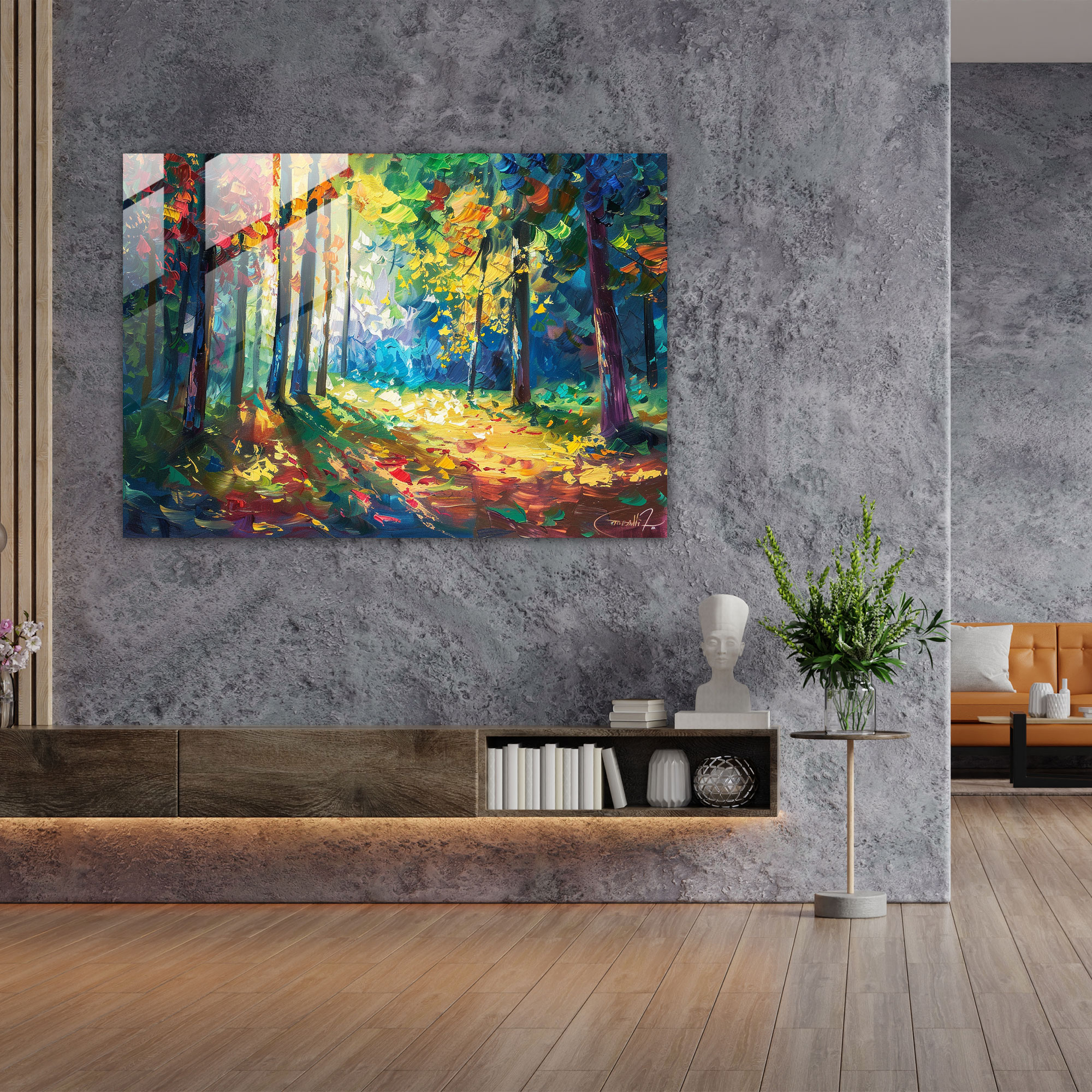 Leonid Afremov Glass Print Forest Wall Art - Leonid Afremov, Home Decoration, Leonid Afremov, Glass Print