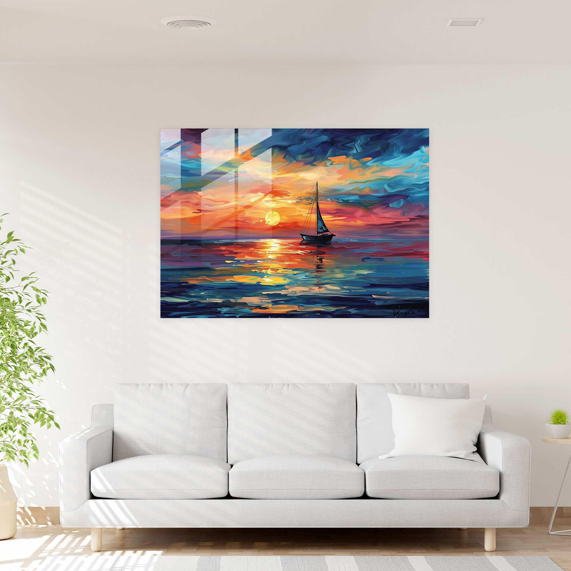 Leonid Afremov Glass Art - Leonid Afremov, Wall Decoration, Glass Art, Leonid Afremov