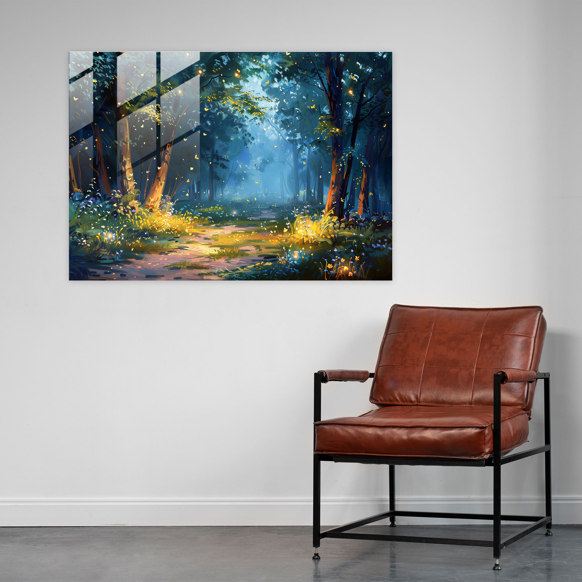 Leonid Afremov Glass Print Forest Clearing - Leonid Afremov, Modern Art, Glass Art, Glass Print