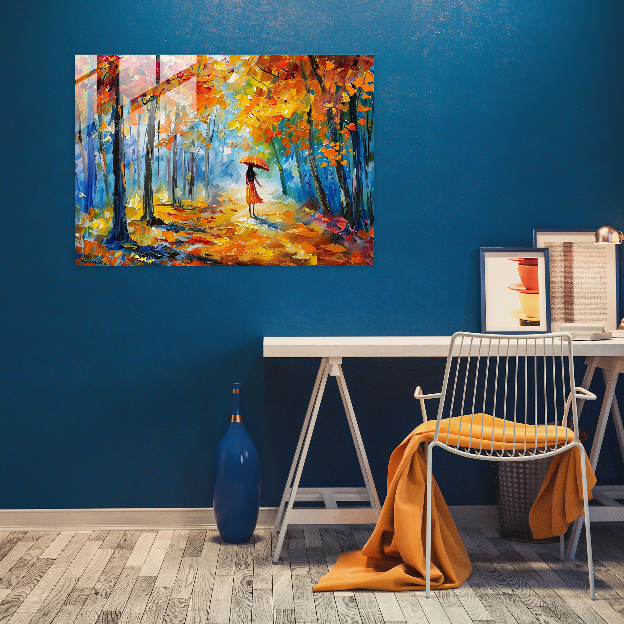 Whimsical Forest Glass Wall Art - Leonid Afremov, Glass Art, Home Decoration, Glass Wall Art
