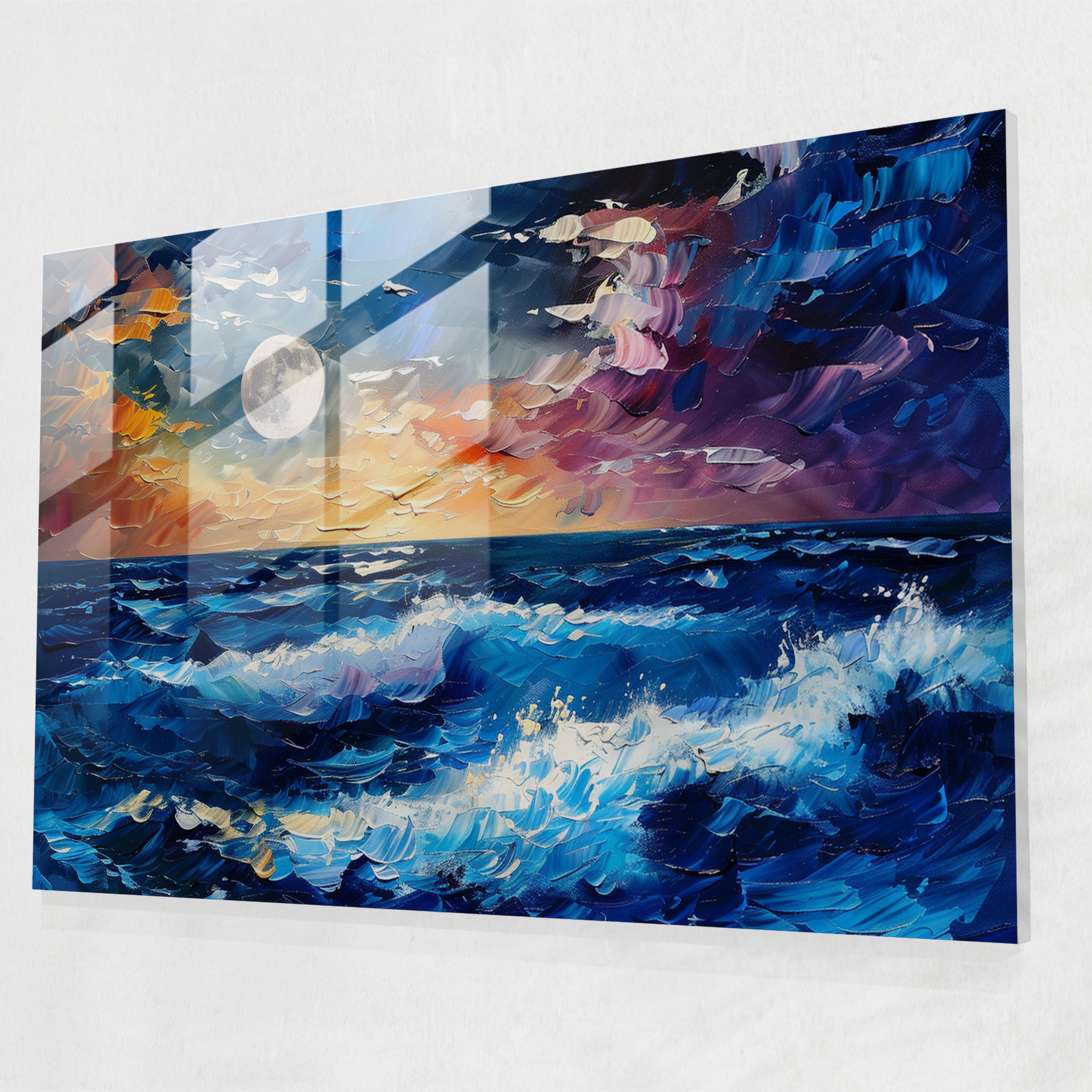 Dreamy Seascape Glass Wall Art - Leonid Afremov, Wall Decoration, Glass Print, Home Decoration