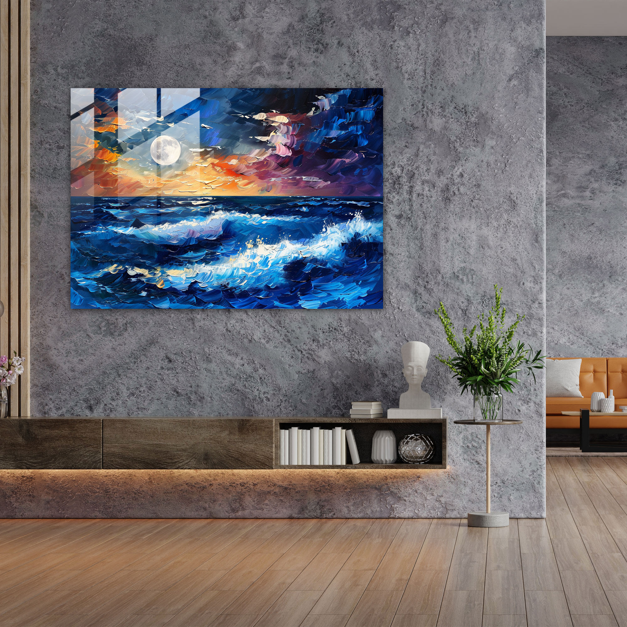 Dreamy Seascape Glass Wall Art - Leonid Afremov, Wall Decoration, Glass Print, Home Decoration