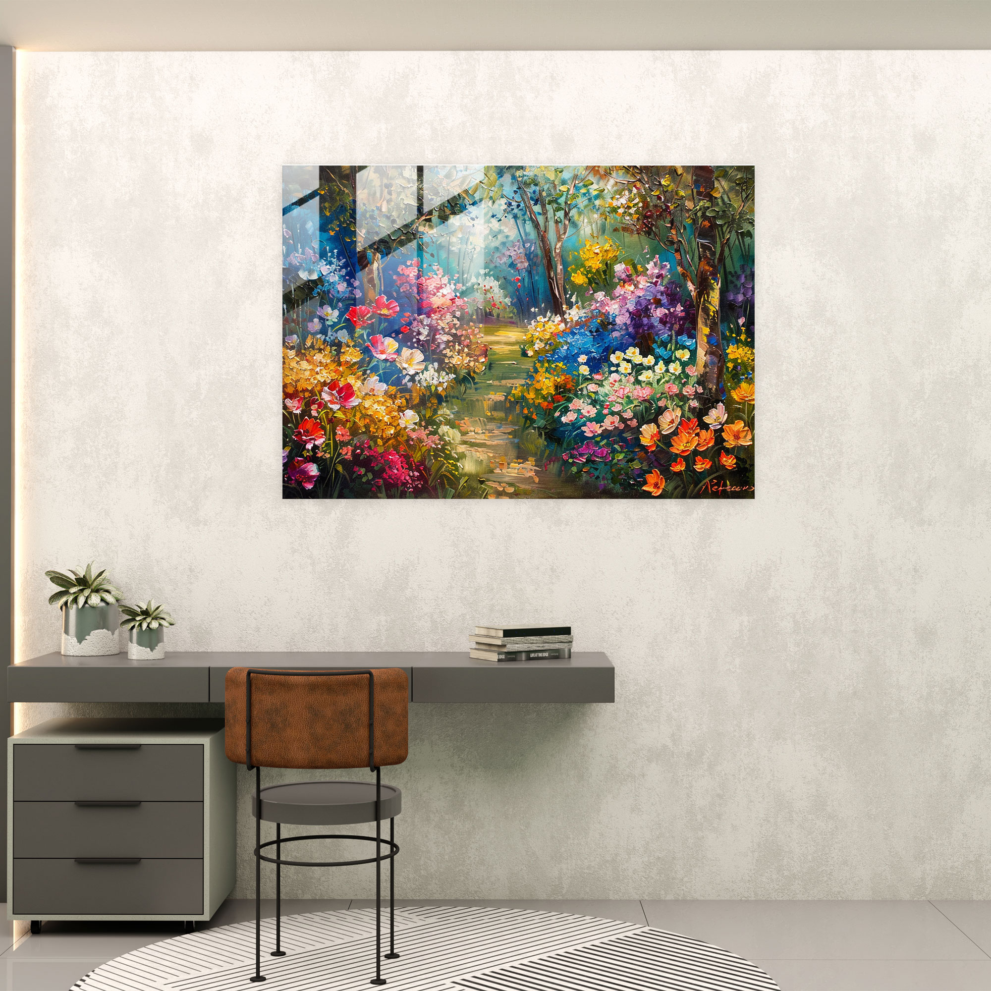 Magical Garden Glass Print - Leonid Afremov, Modern Art, Glass Art, Home Decoration