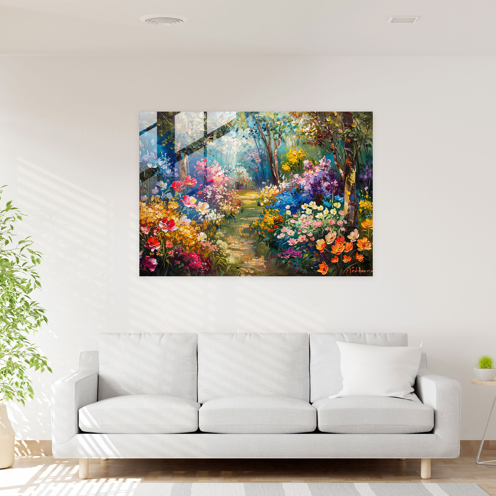 Magical Garden Glass Print - Leonid Afremov, Modern Art, Glass Art, Home Decoration