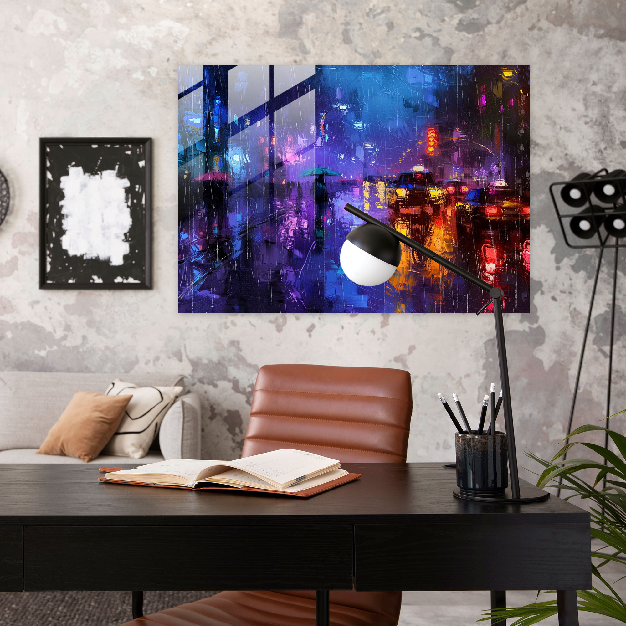 Colorful Cityscape Glass Print - Leonid Afremov, Glass Art, Leonid Afremov, Modern Art