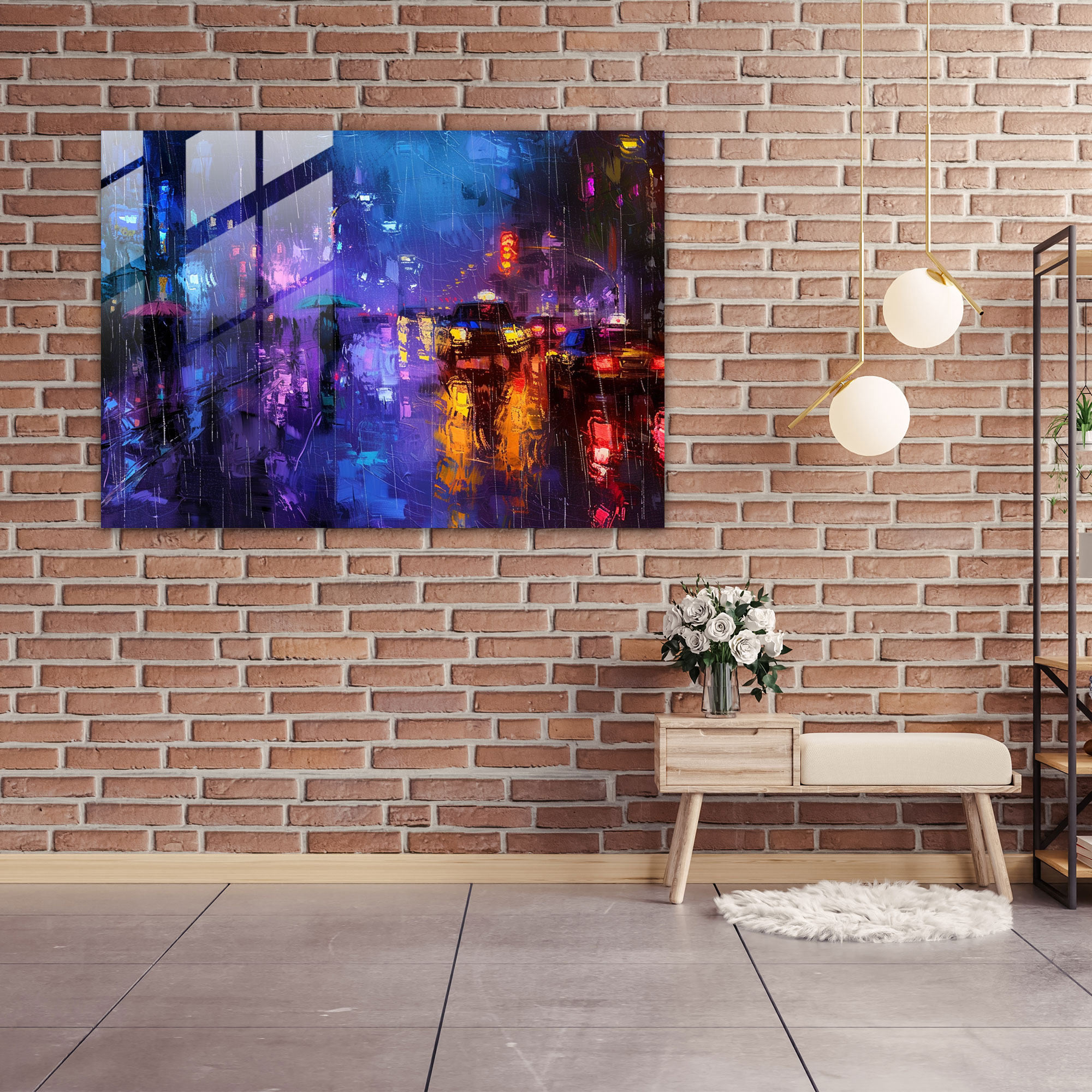 Colorful Cityscape Glass Print - Leonid Afremov, Glass Art, Leonid Afremov, Modern Art