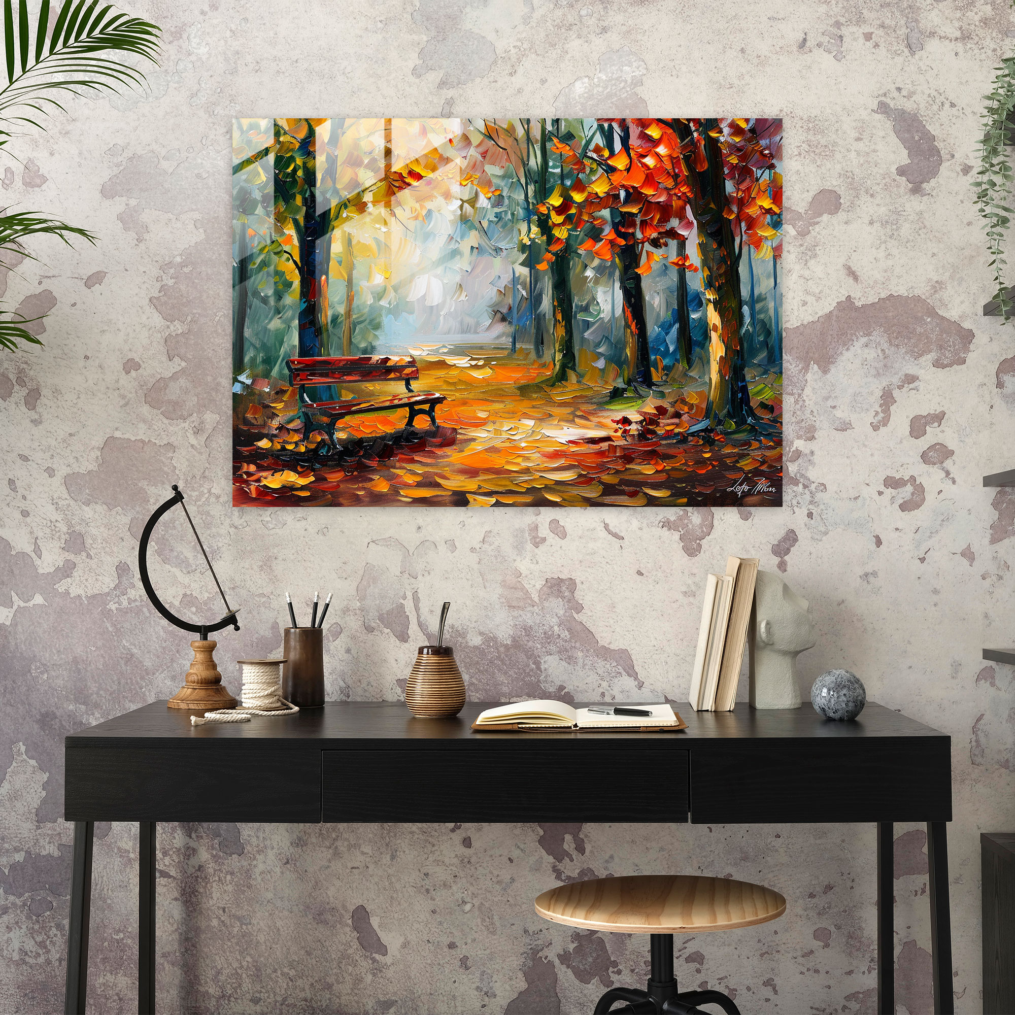 Autumn Forest Glass Wall Art - Leonid Afremov, Glass Wall Art, Wall Decoration, Modern Art
