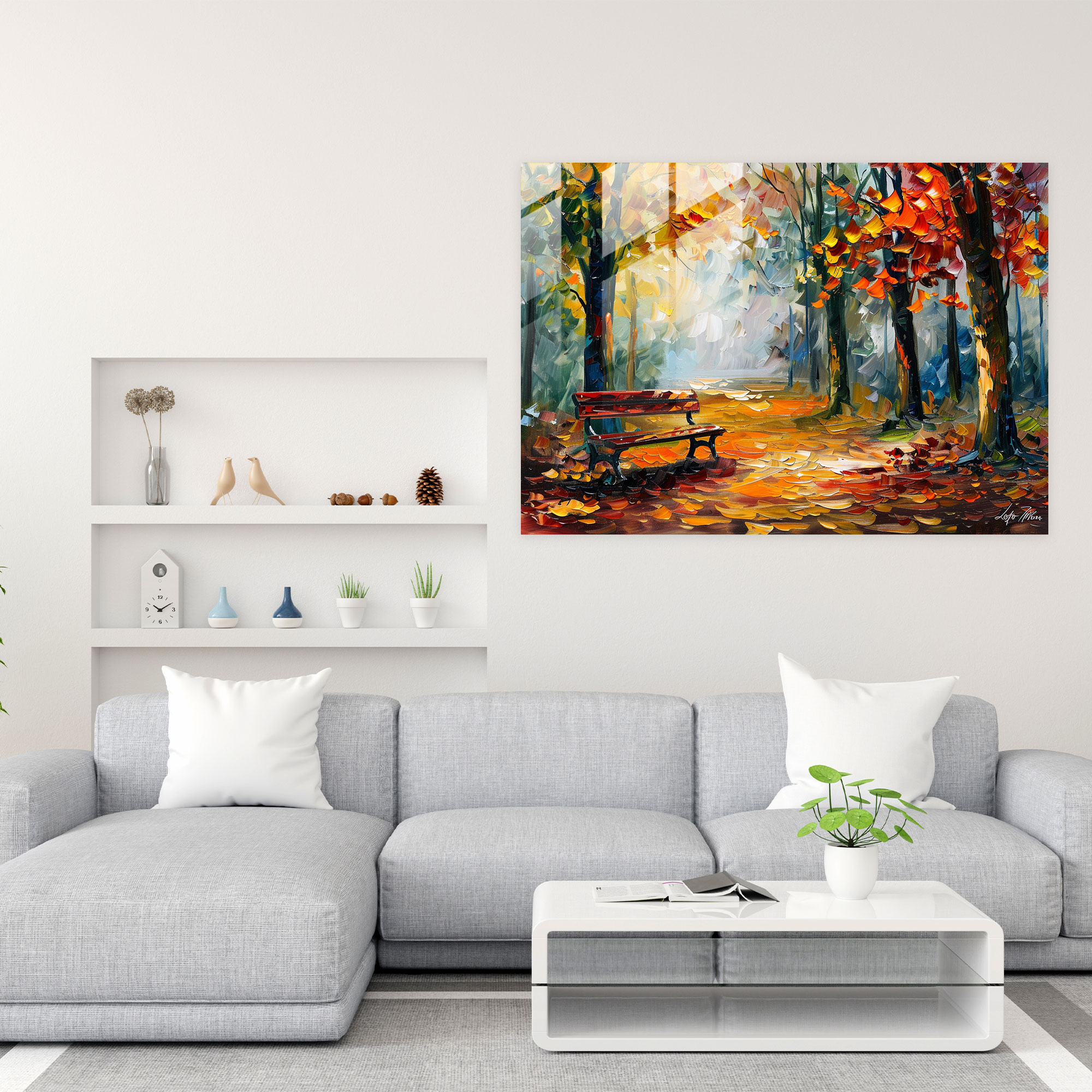 Autumn Forest Glass Wall Art - Leonid Afremov, Glass Wall Art, Wall Decoration, Modern Art