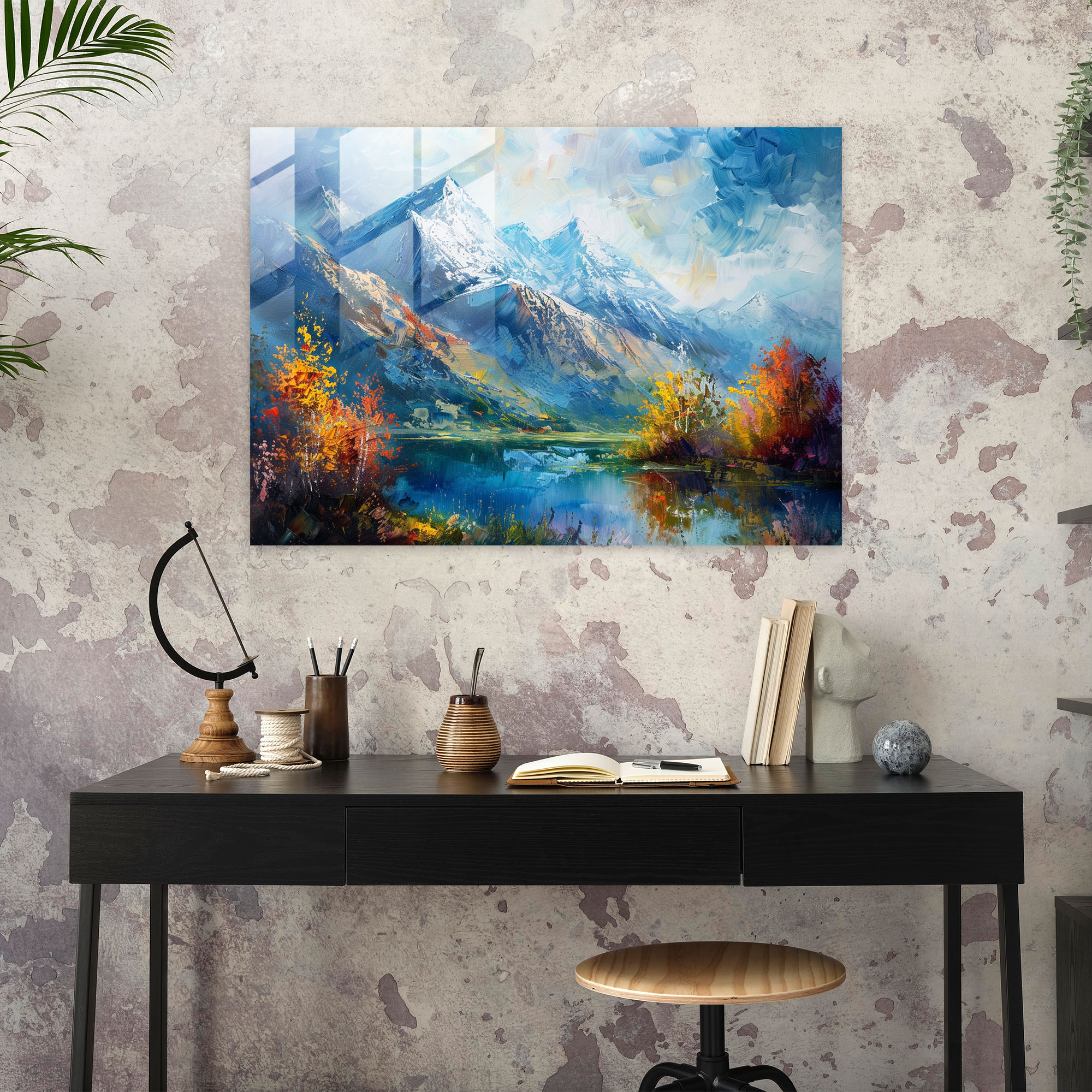 Mountain Landscape Glass Wall Art - Leonid Afremov, Glass Wall Art, Glass Art, Modern Art