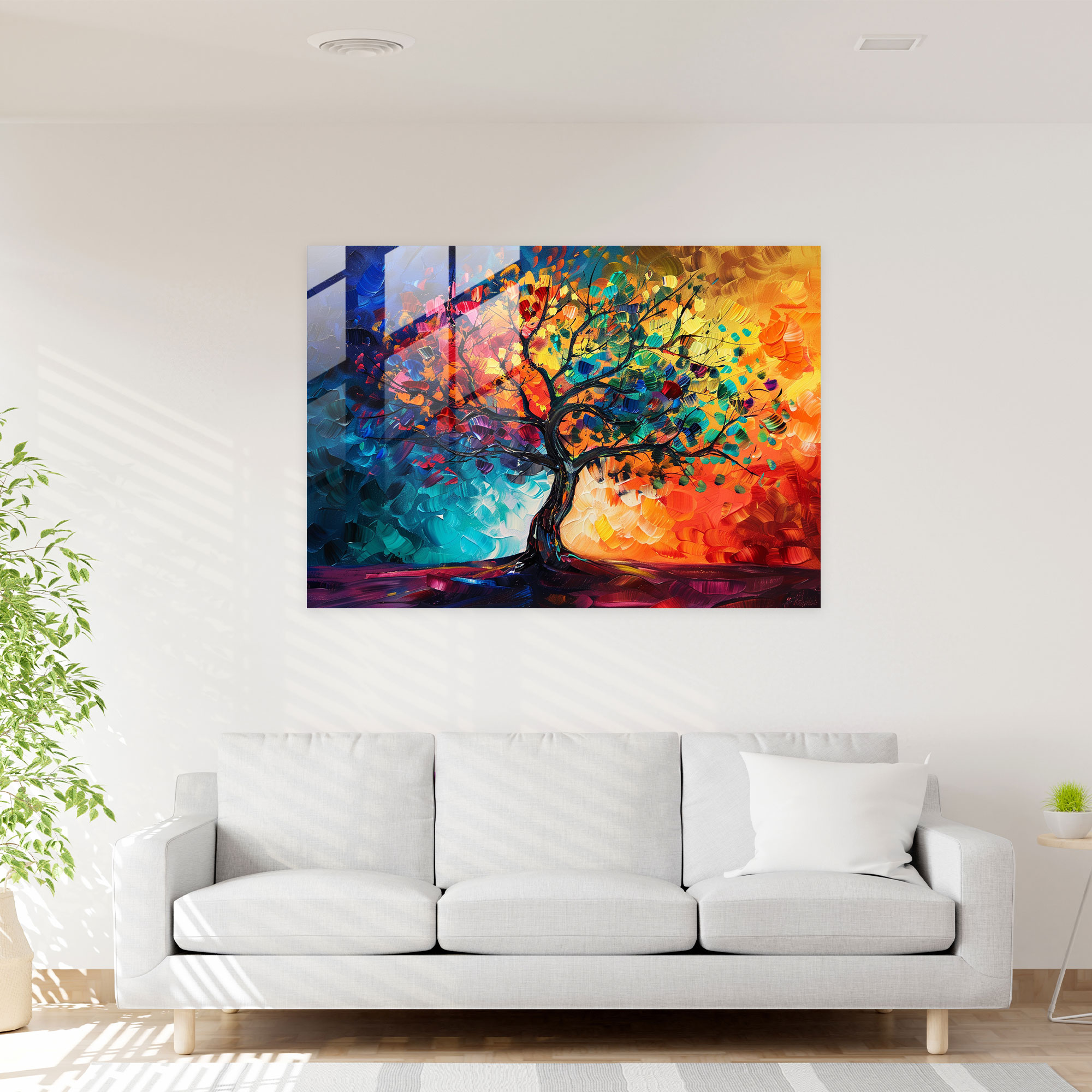 Tree Of Life Glass Wall Art - Leonid Afremov, Glass Wall Art, Glass Art, Modern Art
