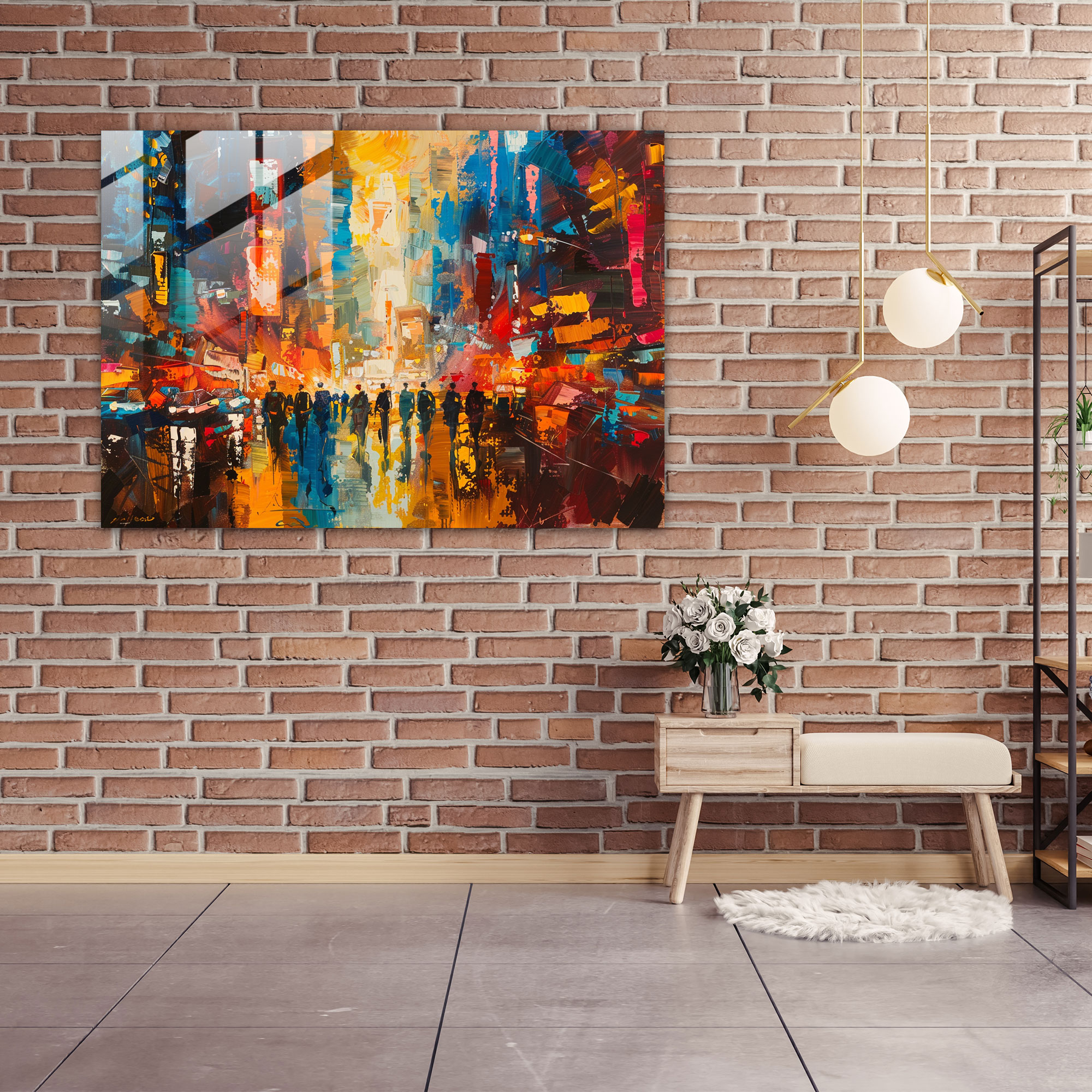 Abstract Cityscape Glass Wall Art - Leonid Afremov, Modern Art, Glass Wall Art, Wall Decoration
