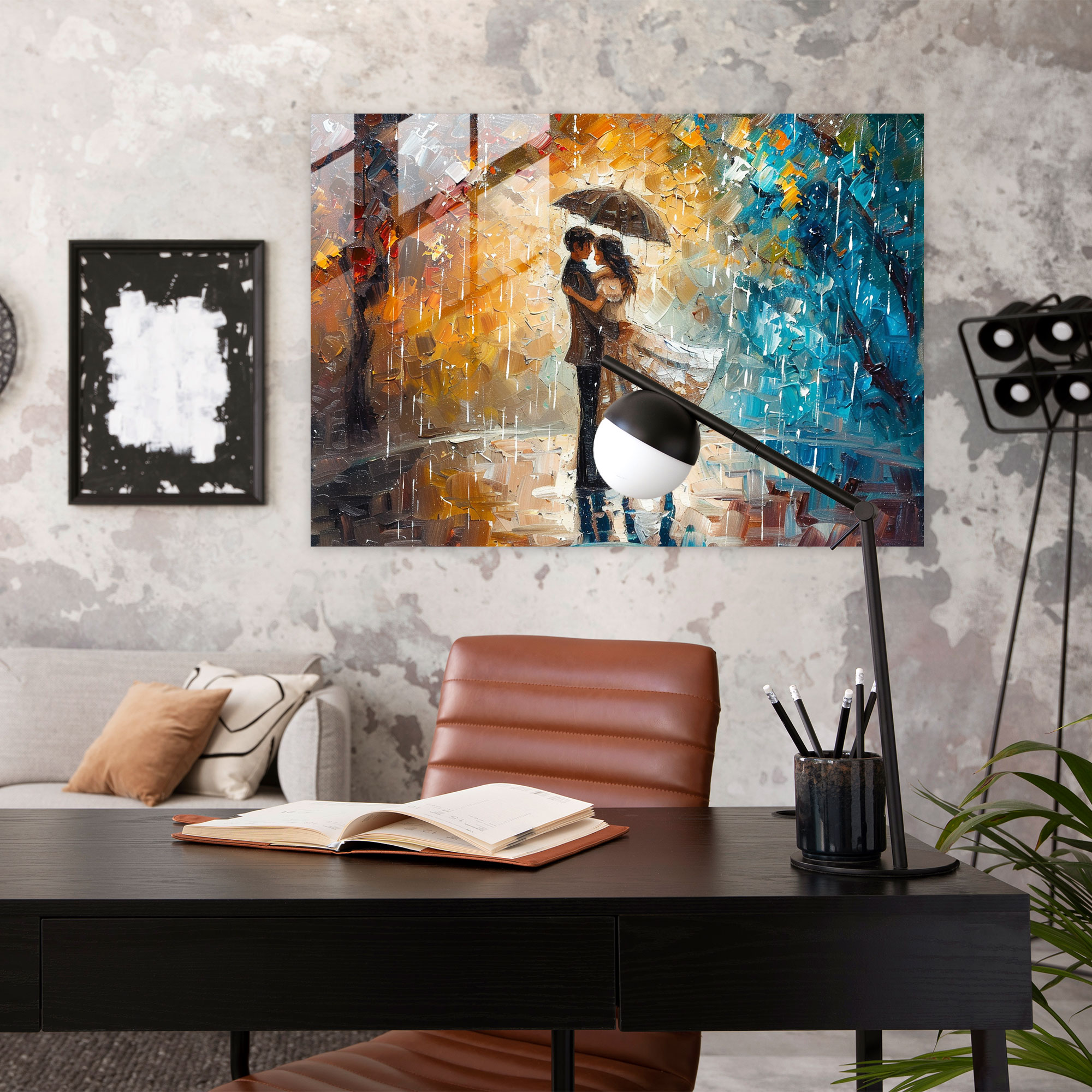 Leonid Afremov Glass Wall Art - Romantic Dance - Leonid Afremov, Modern Art, Glass Wall Art, Leonid Afremov