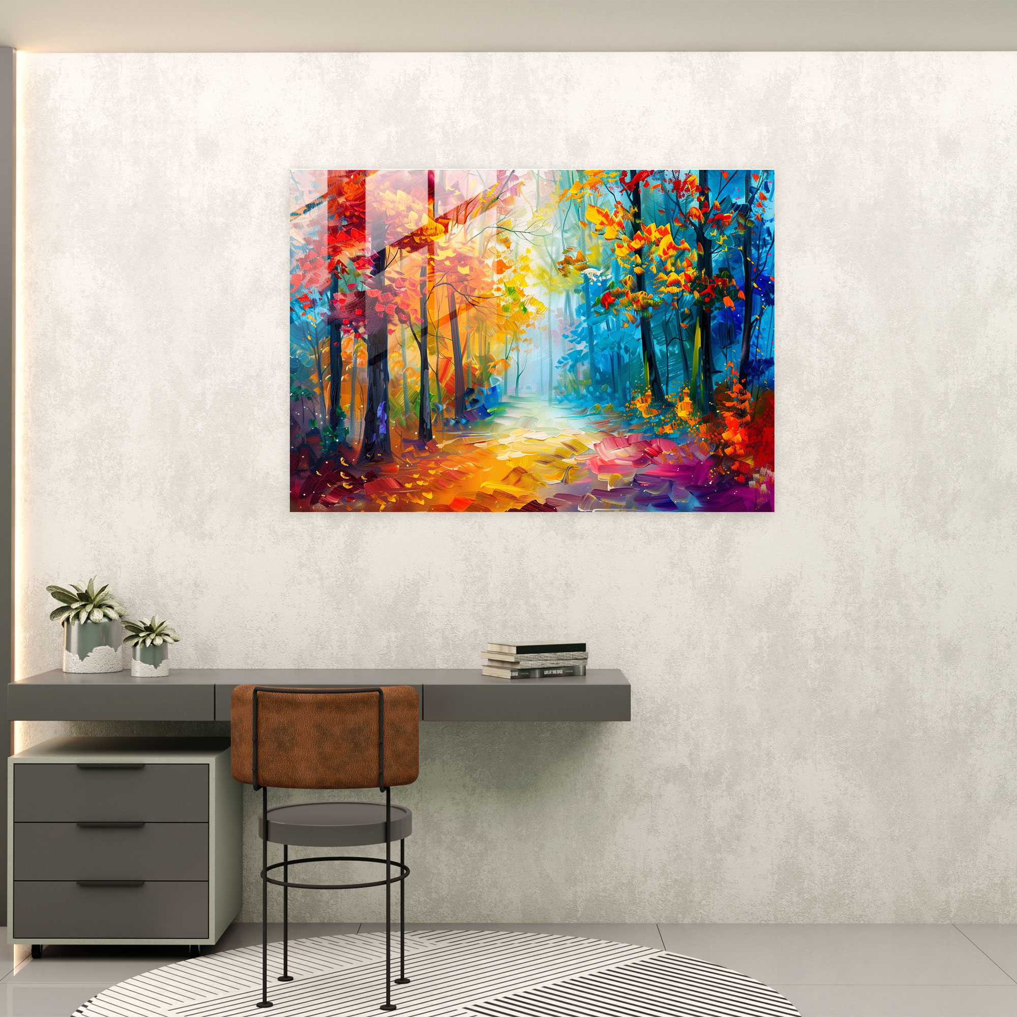 Leonid Afremov Glass Print - Magical Forest - Leonid Afremov, Glass Wall Art, Modern Art, Leonid Afremov
