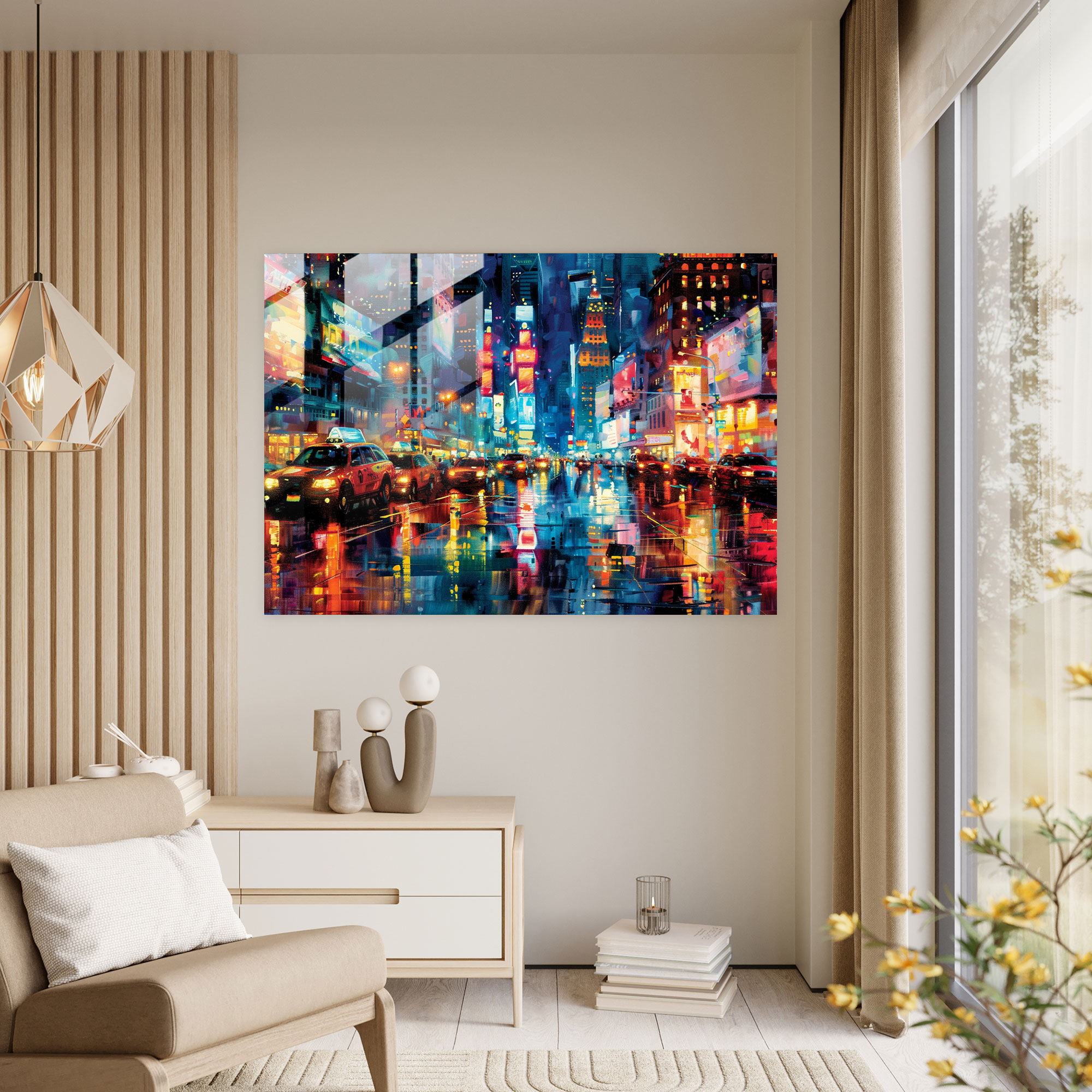 Leonid Afremov Glass Print - Dreamy Reflections - Leonid Afremov, Home Decoration, Glass Wall Art, Modern Art