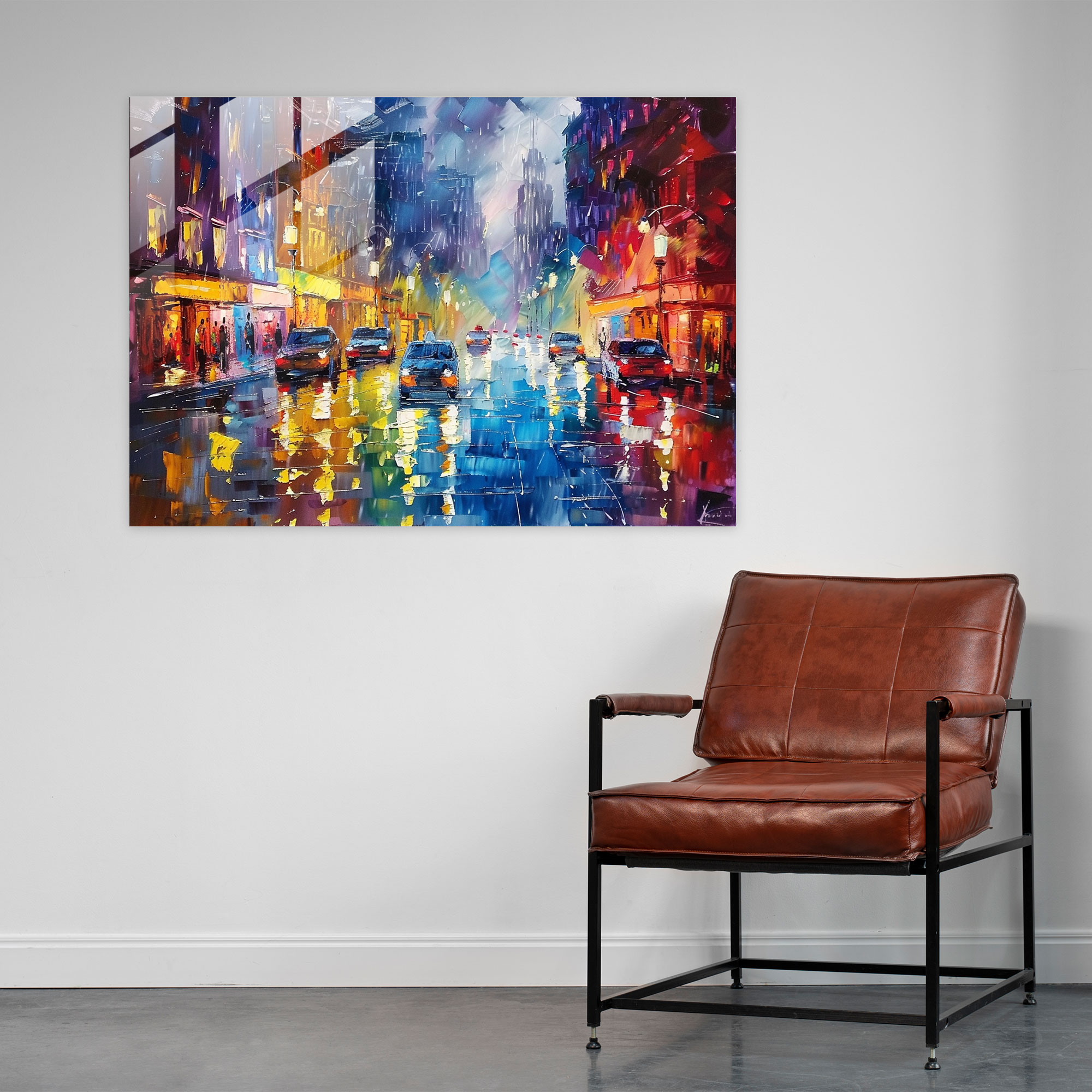 Leonid Afremov Glass Print - Colorful Cityscape Glass Wall Art - Leonid Afremov, Wall Decoration, Glass Print, Glass Art