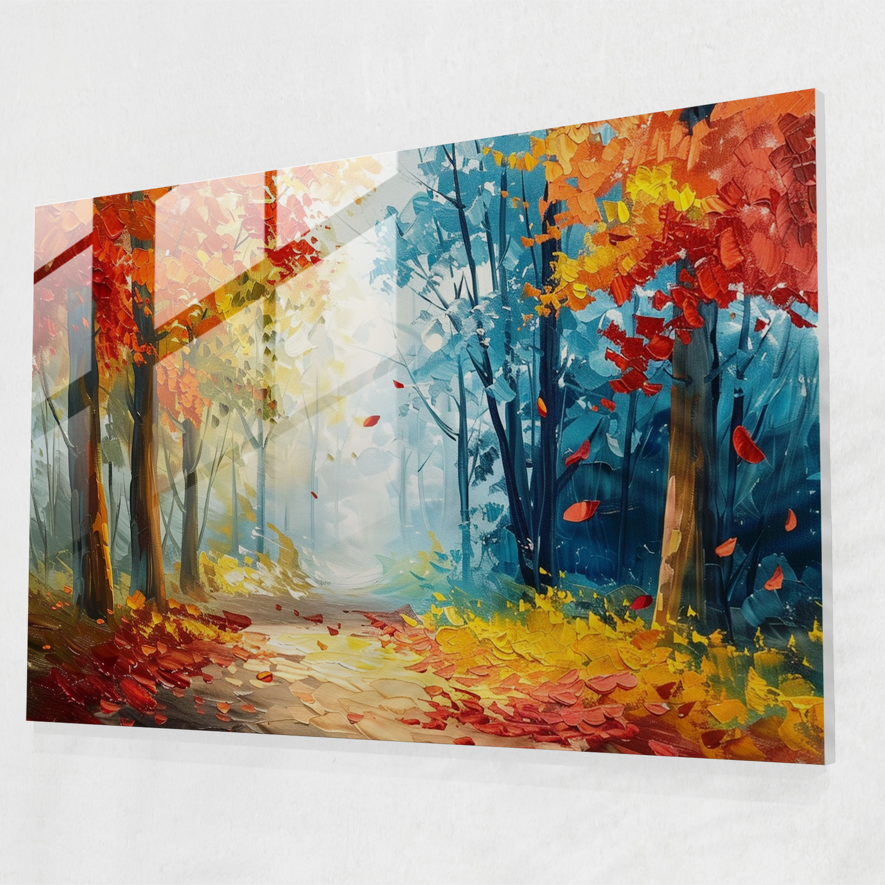 Leonid Afremov Glass Print - Serene Forest Glass Wall Art - Leonid Afremov, Leonid Afremov, Glass Wall Art, Modern Art