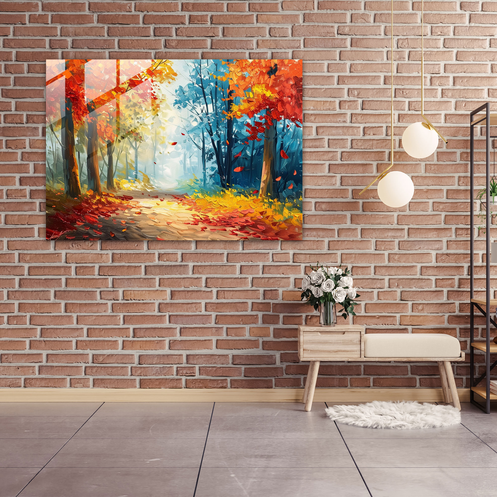 Leonid Afremov Glass Print - Serene Forest Glass Wall Art - Leonid Afremov, Leonid Afremov, Glass Wall Art, Modern Art