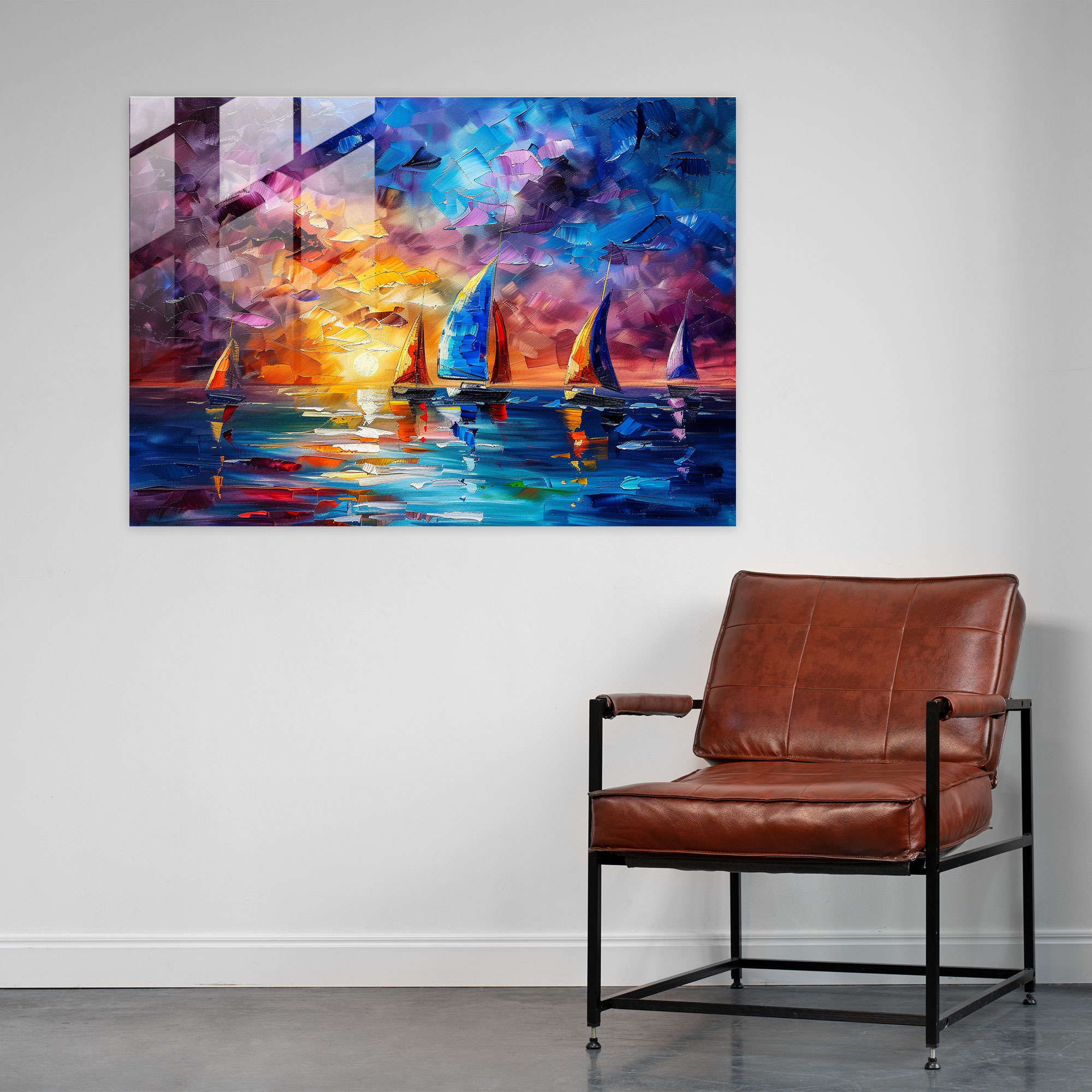 Leonid Afremov Glass Print - Dreamy Seascape Glass Wall Art - Leonid Afremov, Home Decoration, Wall Decoration, Glass Art