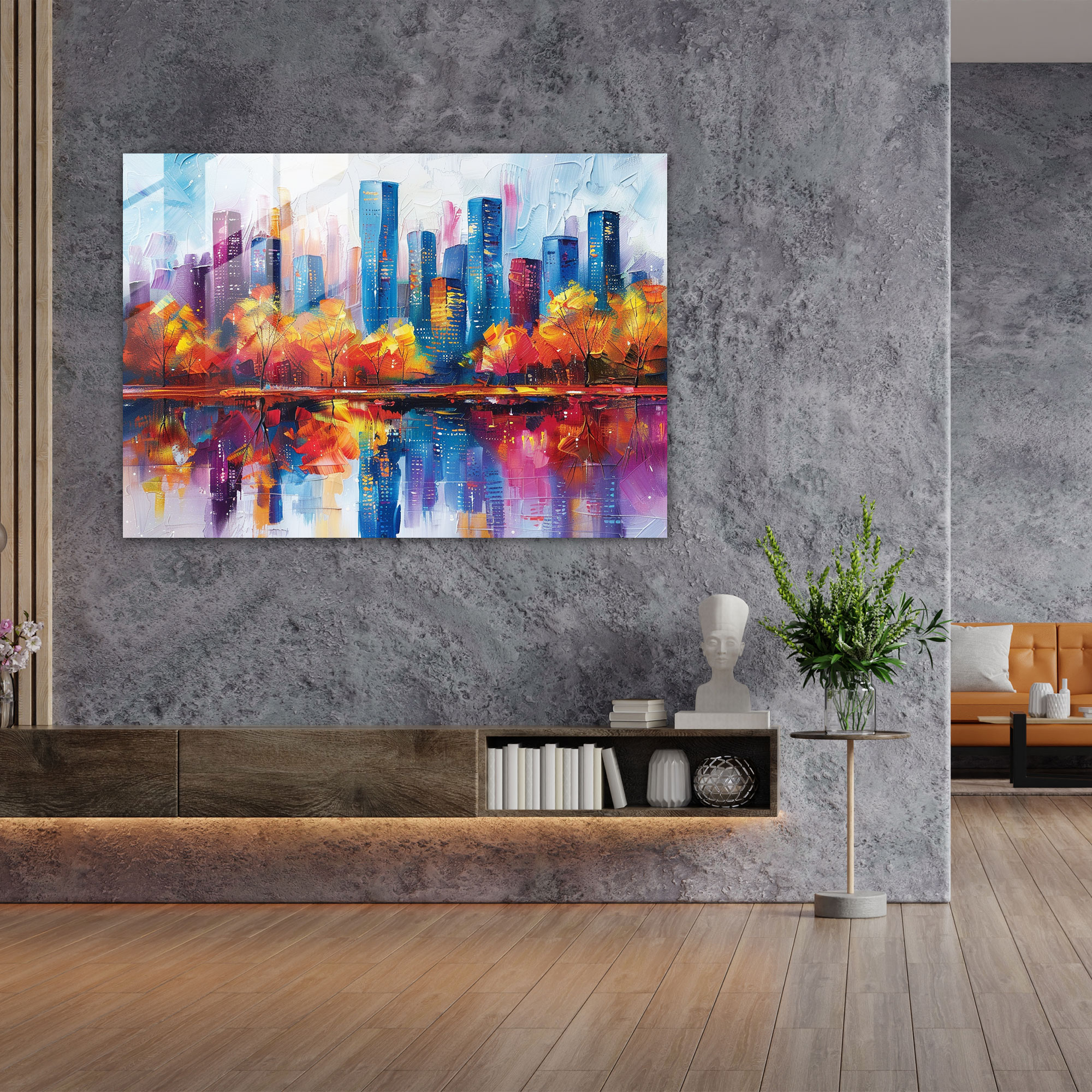 Leonid Afremov Glass Print - Colorful Cityscape Glass Wall Art - Leonid Afremov, Leonid Afremov, Glass Print, Glass Art