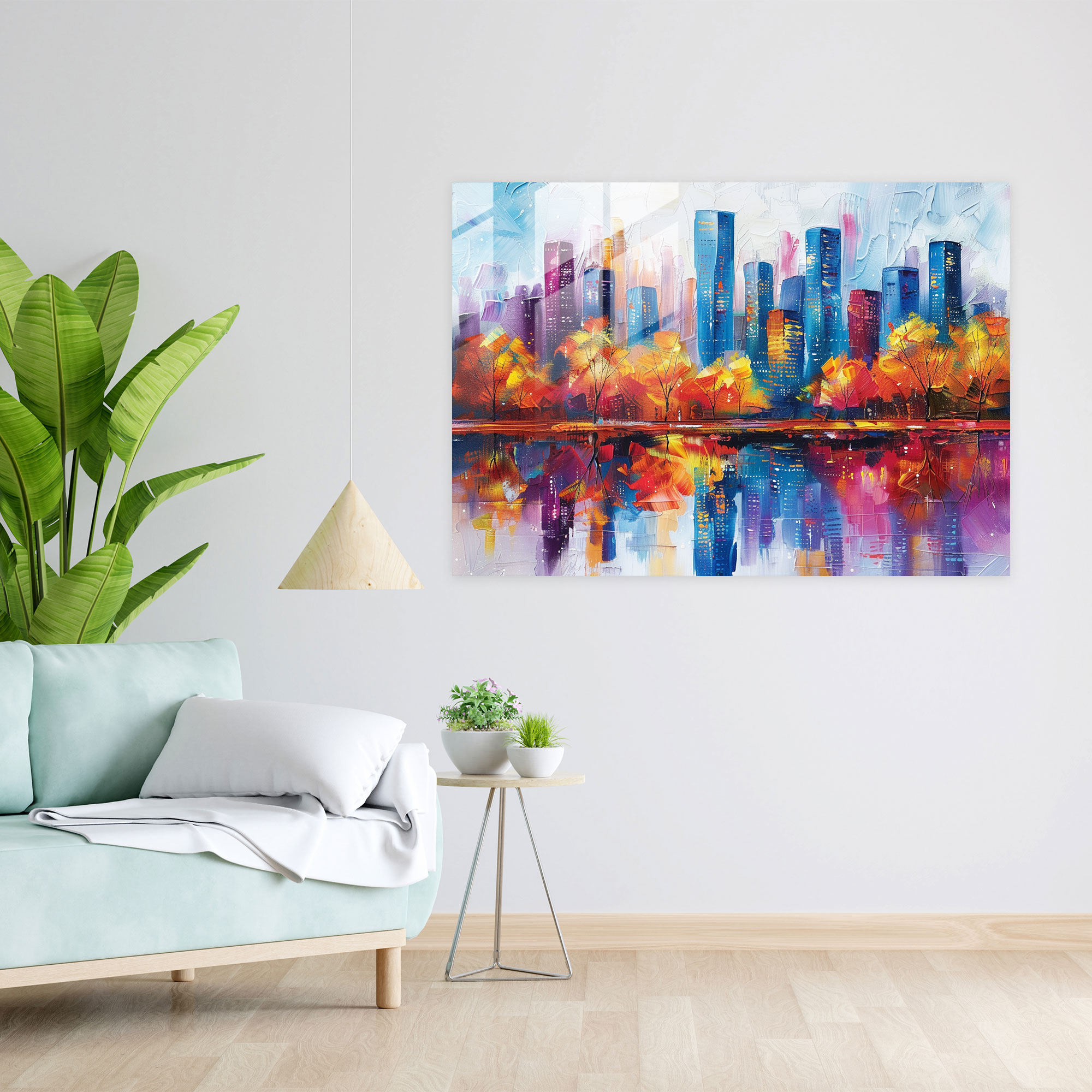 Leonid Afremov Glass Print - Colorful Cityscape Glass Wall Art - Leonid Afremov, Leonid Afremov, Glass Print, Glass Art