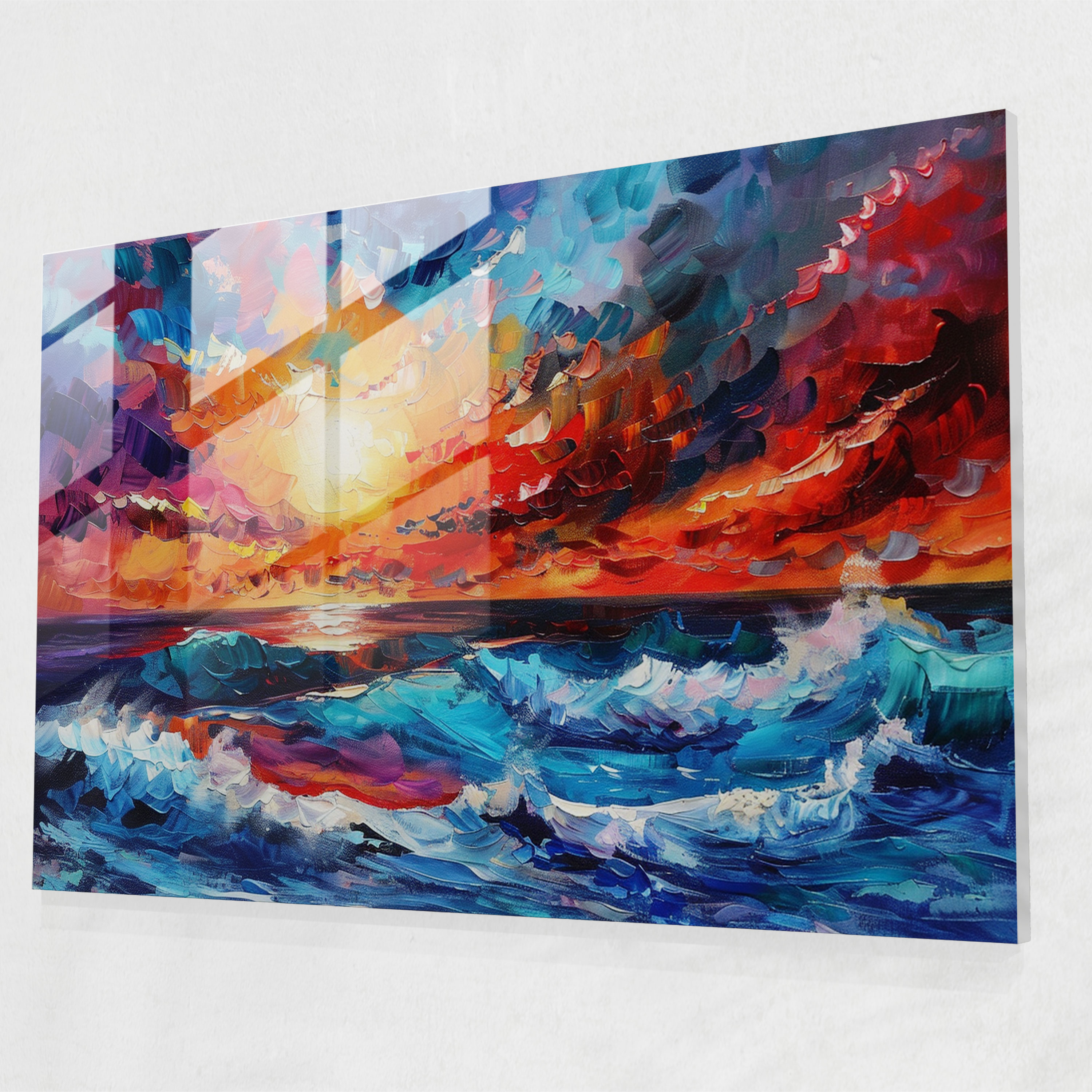 Leonid Afremov Glass Print: Dreamy Seascape - Leonid Afremov, Glass Print, Wall Decoration, Modern Art