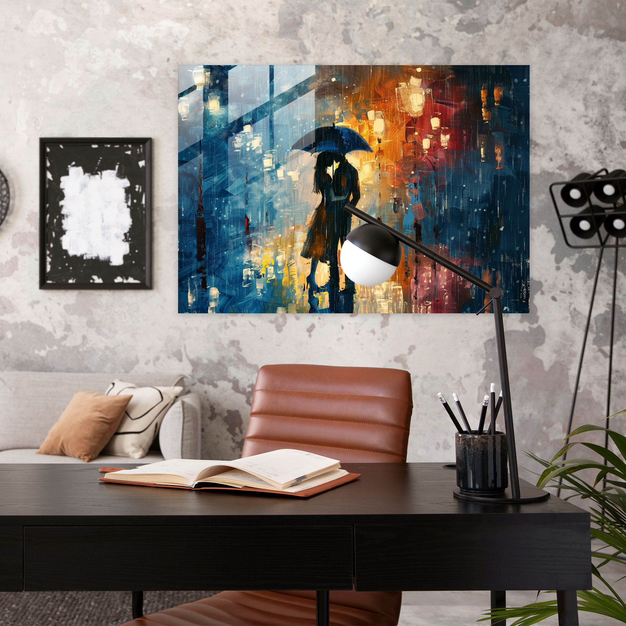 Leonid Afremov Glass Print: Romantic Couple Glass Wall Art - Leonid Afremov, Home Decoration, Wall Decoration, Glass Art