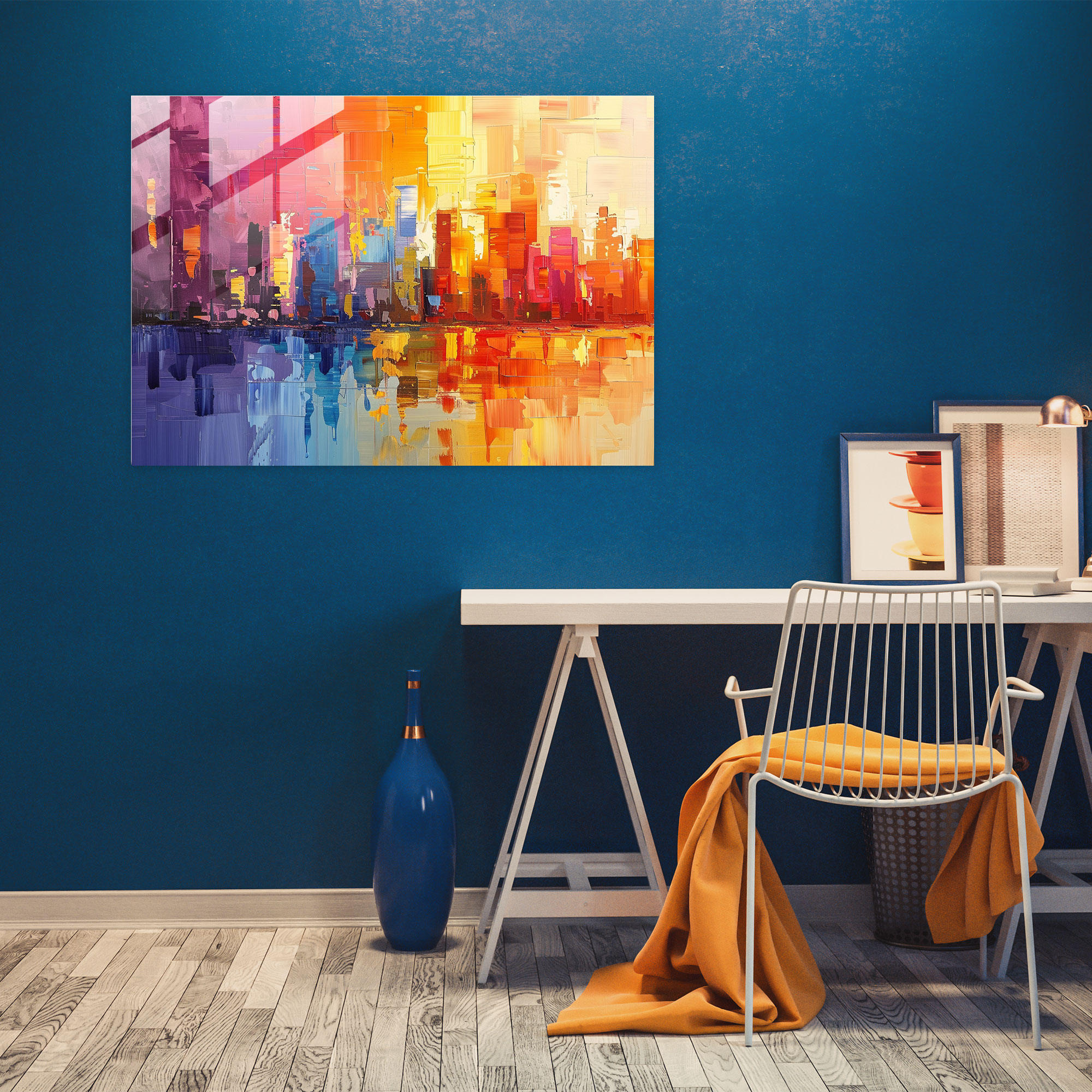 Leonid Afremov Glass Wall Art - Colorful Cityscape Glass Print - Leonid Afremov, Glass Print, Glass Wall Art, Home Decoration