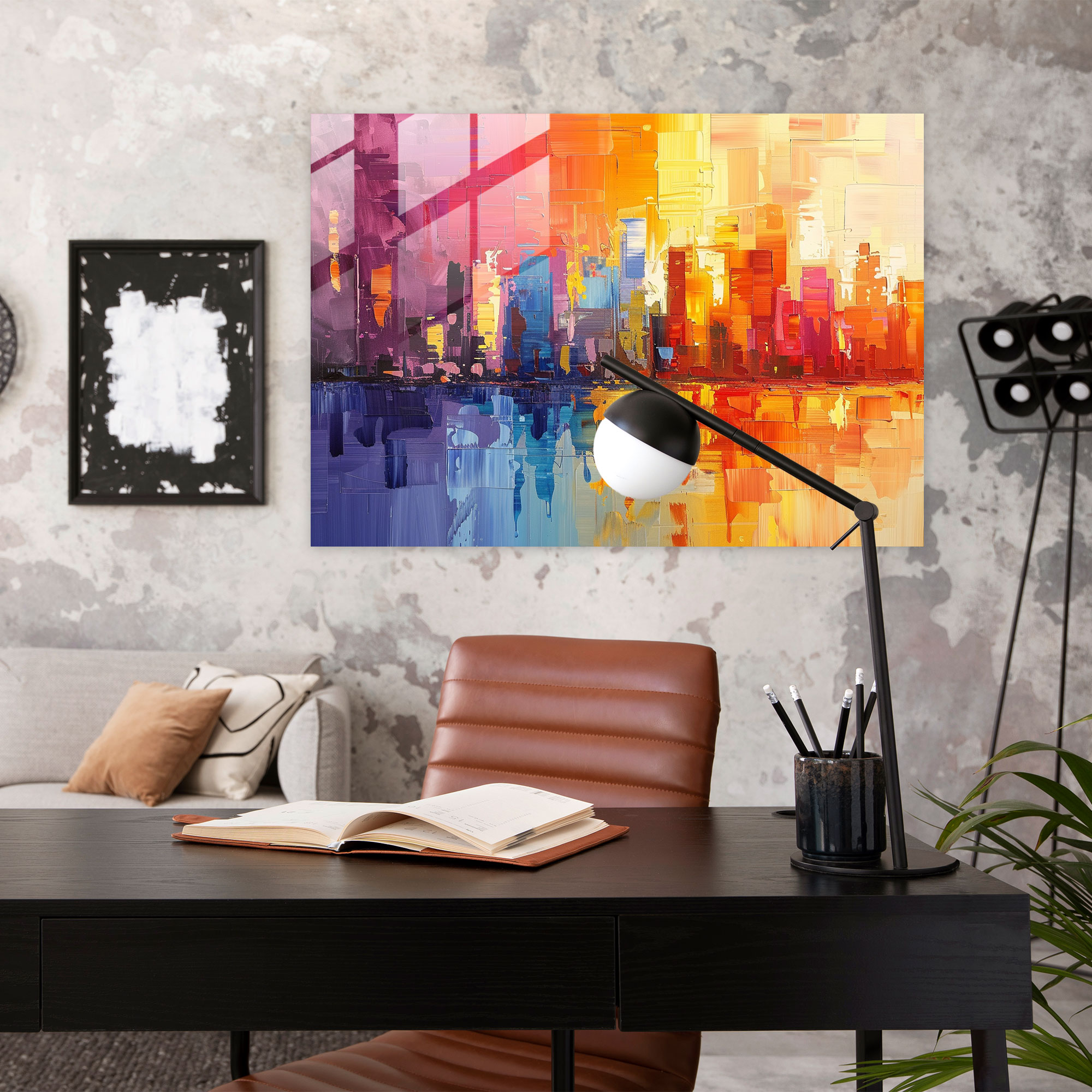 Leonid Afremov Glass Wall Art - Colorful Cityscape Glass Print - Leonid Afremov, Glass Print, Glass Wall Art, Home Decoration