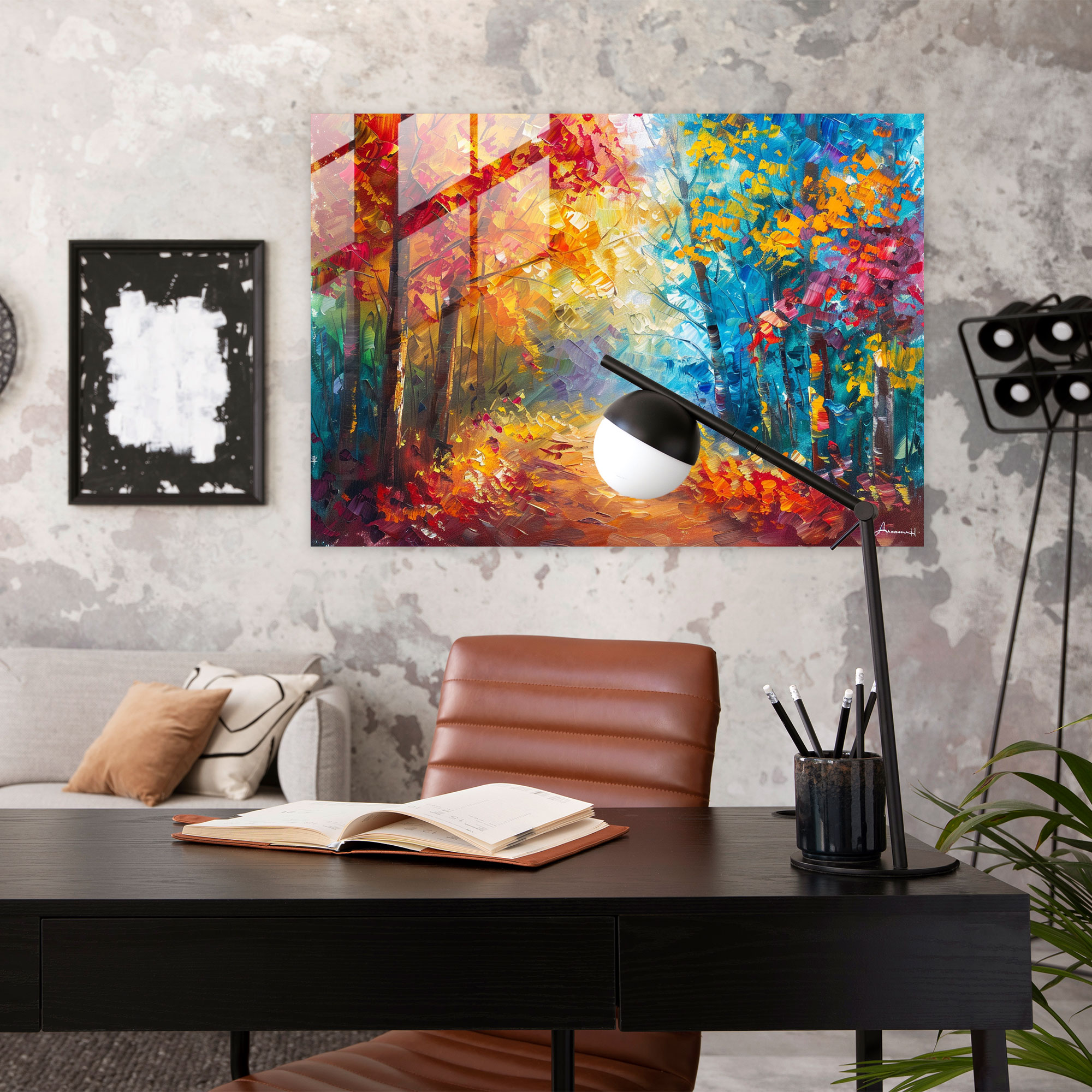 Leonid Afremov Glass Wall Art - Enchanting Forest Glass Print - Leonid Afremov, Leonid Afremov, Glass Art, Home Decoration