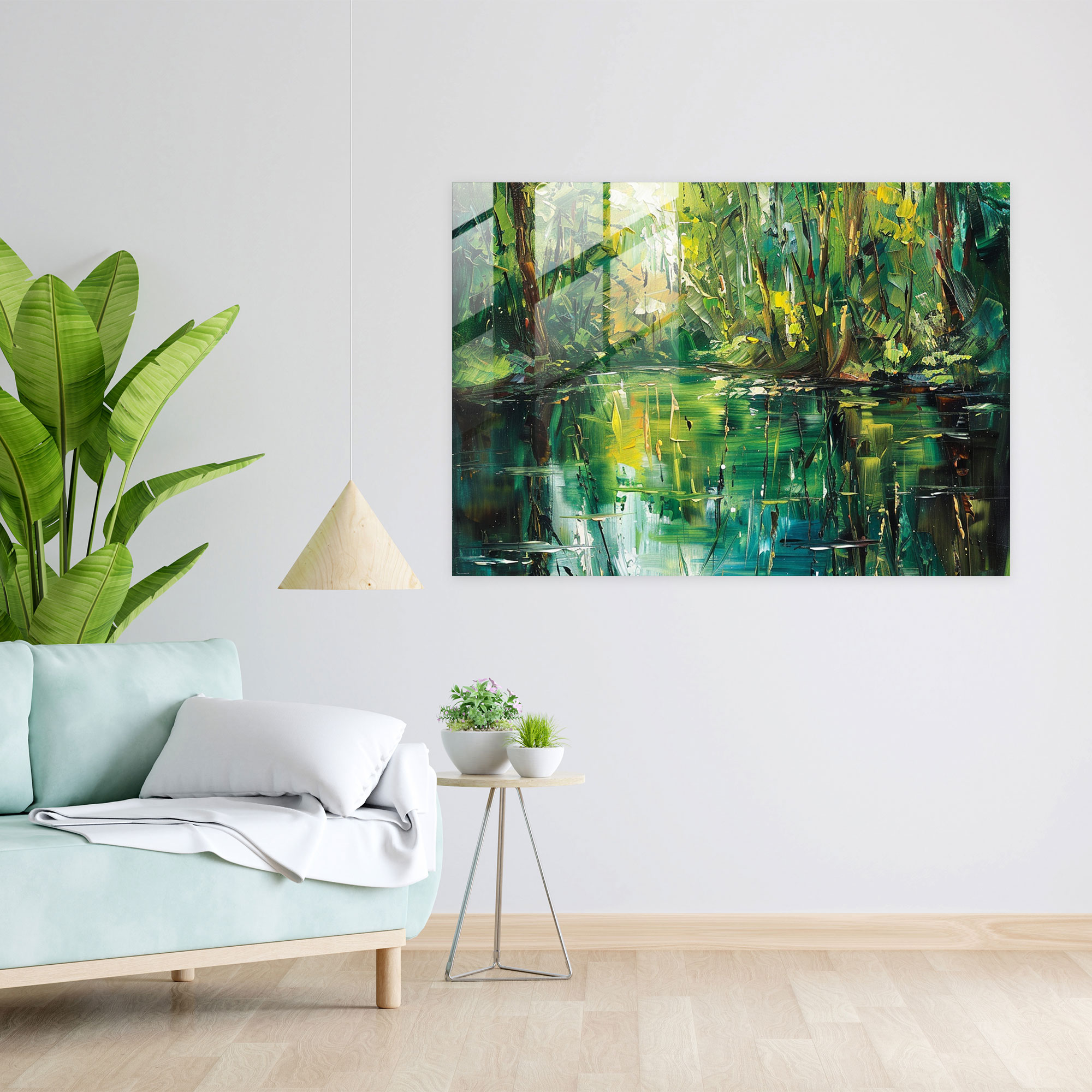 Leonid Afremov Glass Print - Serene Nature Glass Wall Art - Leonid Afremov, Nature, Glass Wall Art, Wall Decoration