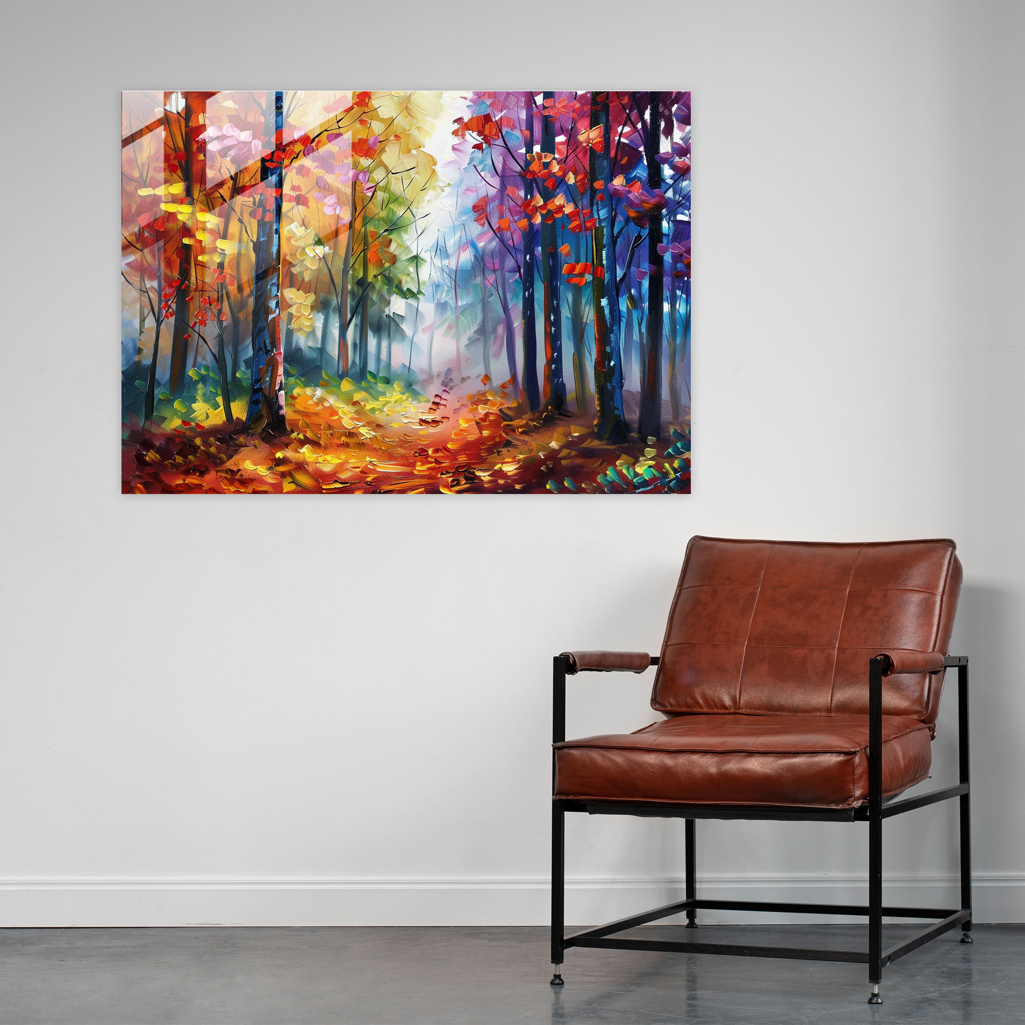Leonid Afremov Glass Print - Peaceful Forest Glass Wall Art - Leonid Afremov, Leonid Afremov, Glass Art, Glass Print
