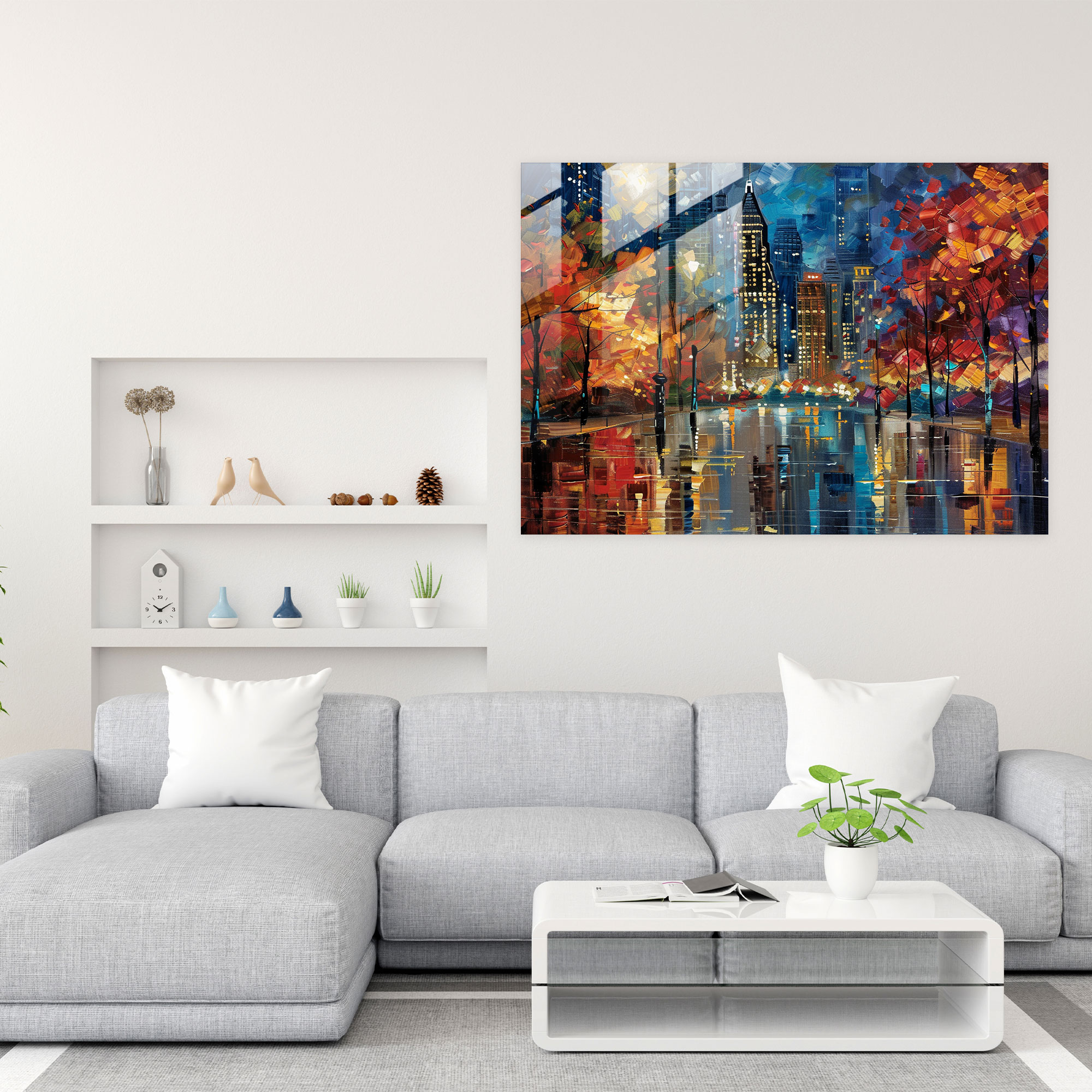 Leonid Afremov Glass Print Cityscape Wall Art - Leonid Afremov, Glass Print, Leonid Afremov, Modern Art