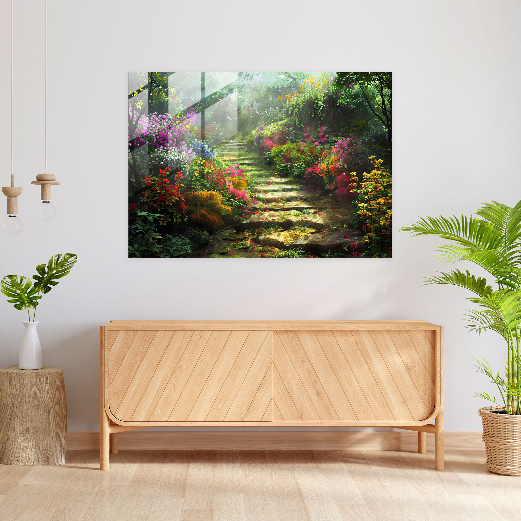 Leonid Afremov Glass Print Enchanted Garden Wall Art - Leonid Afremov, Modern Art, Leonid Afremov, Glass Print