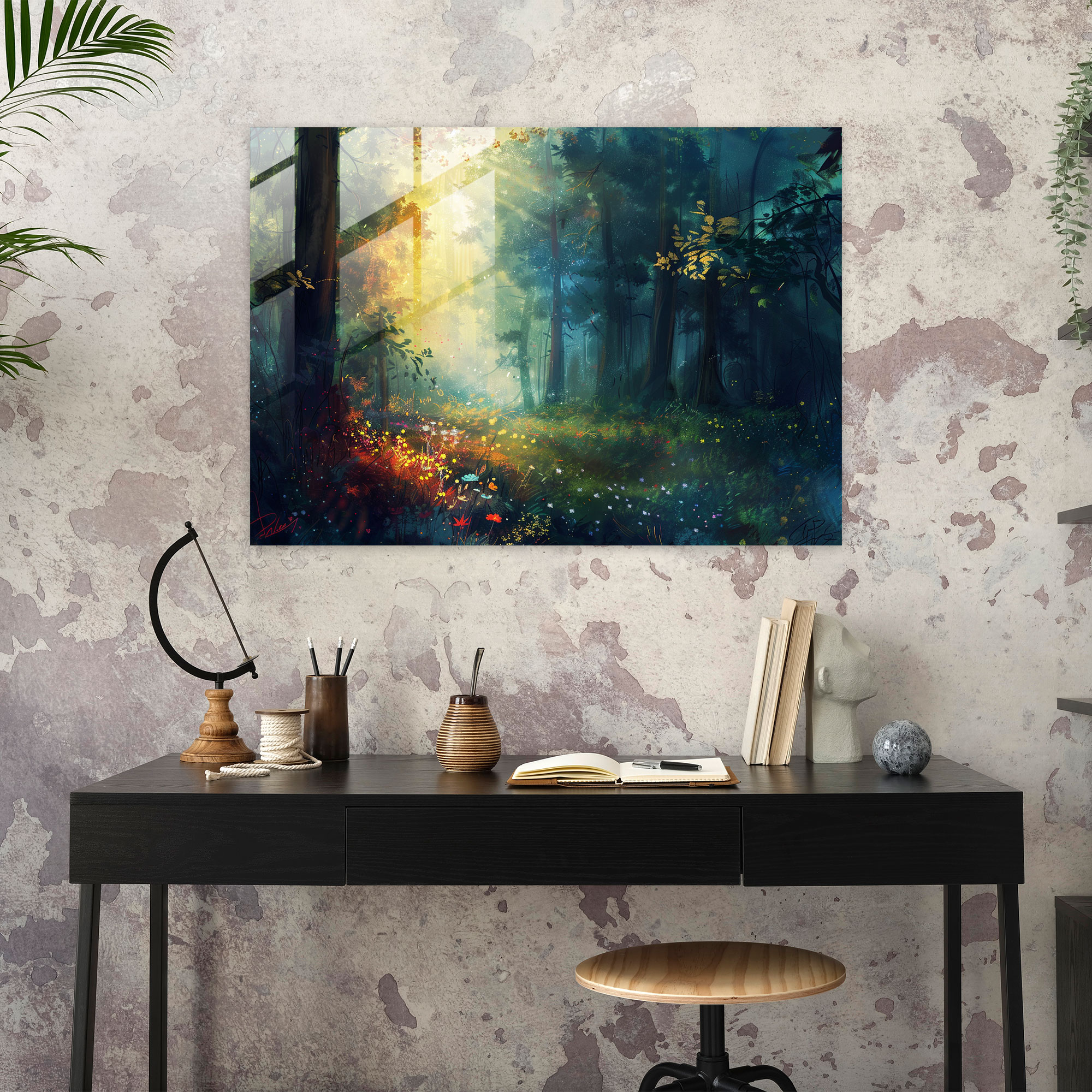 Leonid Afremov Glass Wall Art Forest - Leonid Afremov, Glass Wall Art, Home Decoration, Modern Art