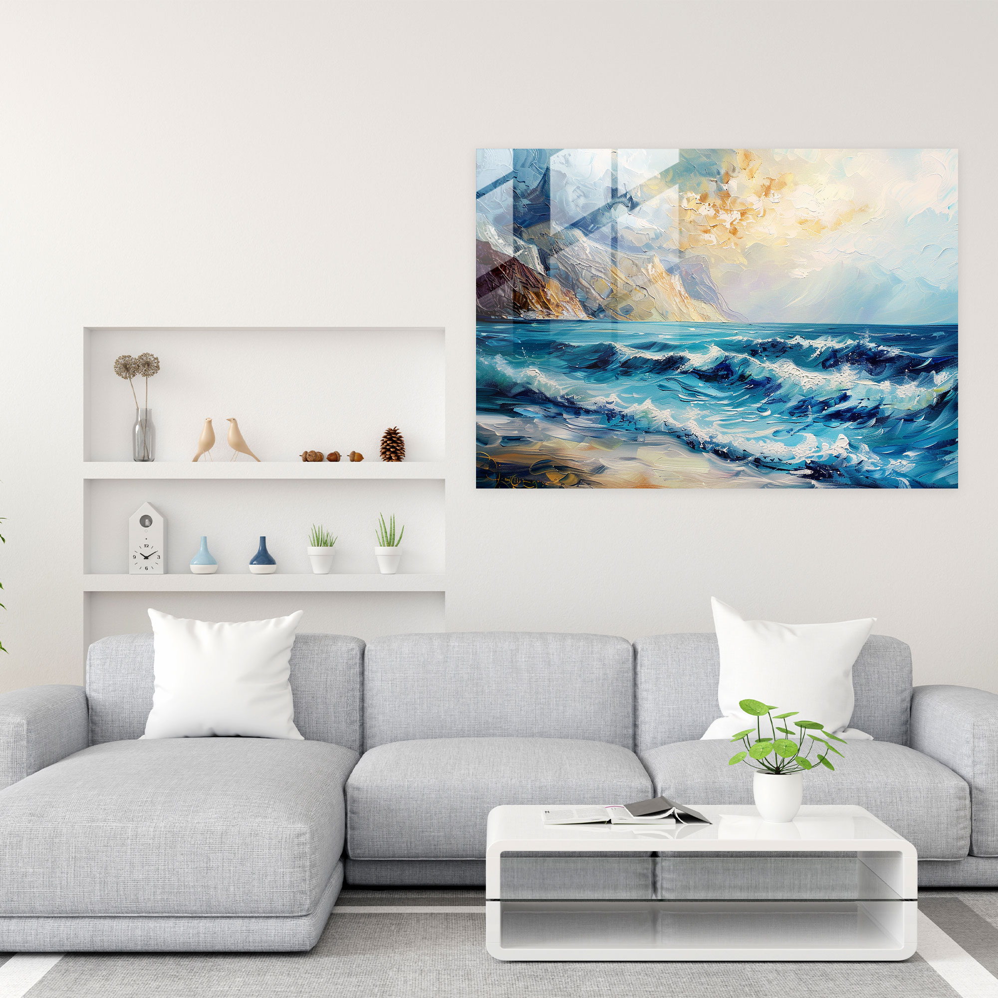 Leonid Afremov Glass Print Seascape - Leonid Afremov, Wall Decoration, Glass Print, Modern Art