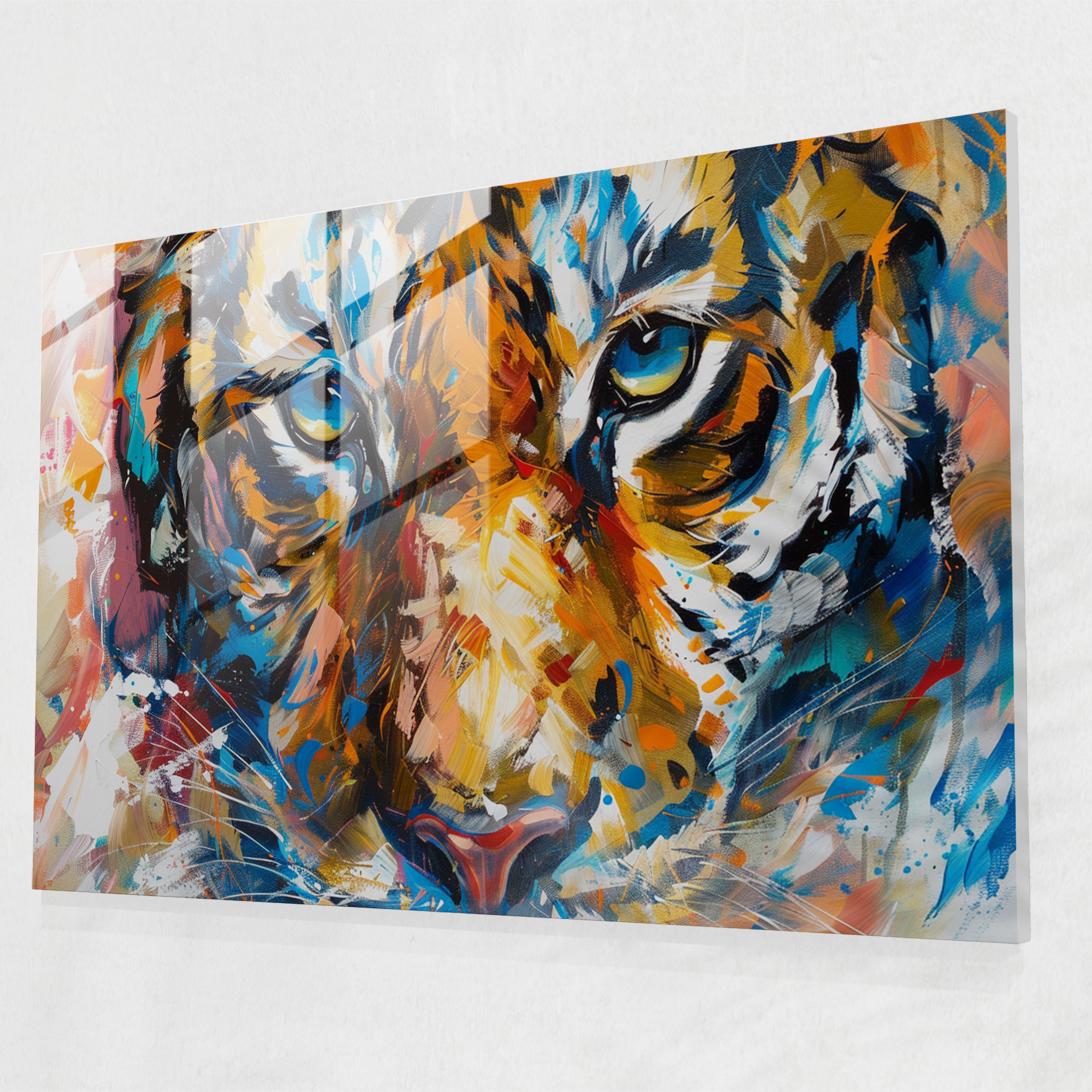 Leonid Afremov Glass Art Animal Portrait - Leonid Afremov, Leonid Afremov, Home Decoration, Modern Art