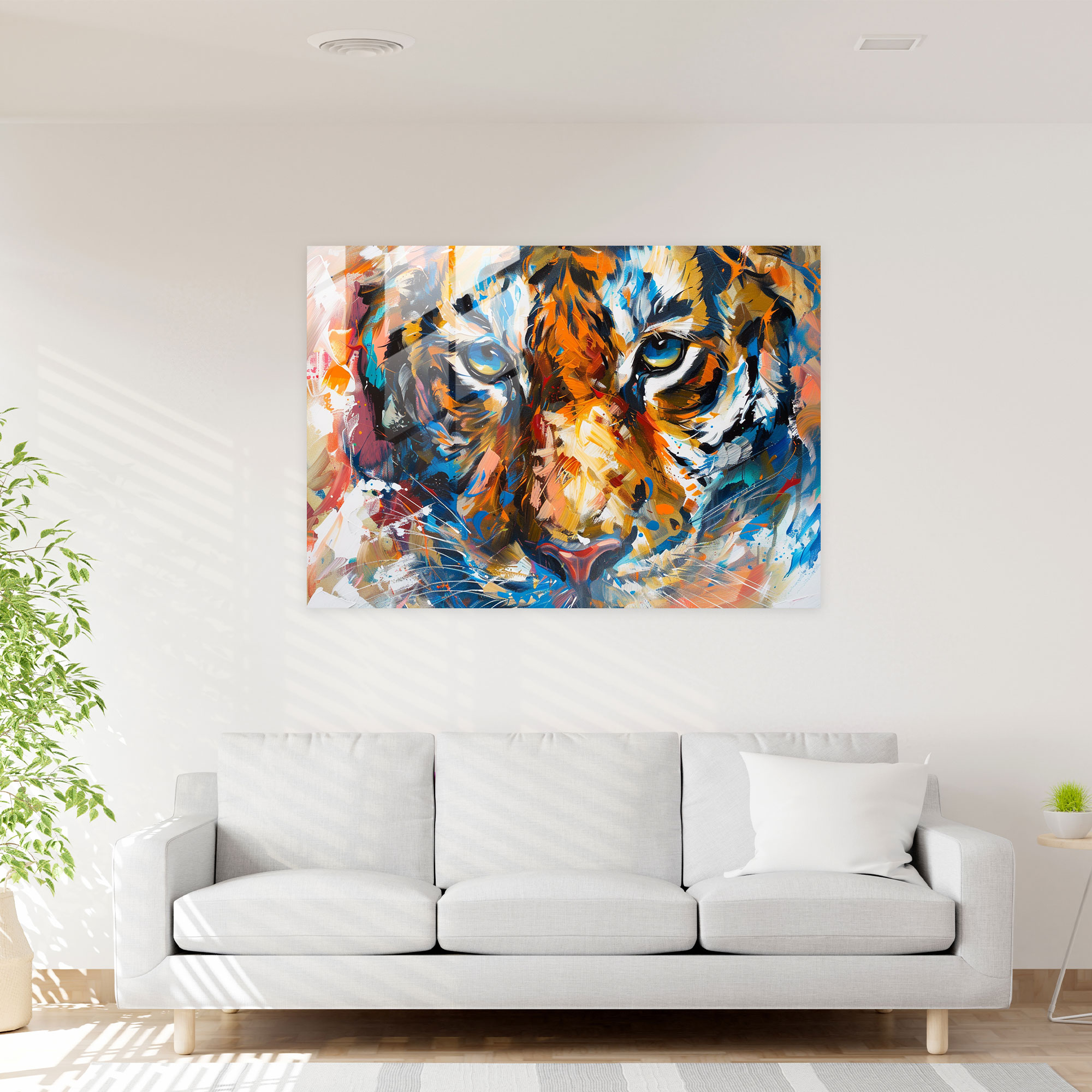 Leonid Afremov Glass Art Animal Portrait - Leonid Afremov, Leonid Afremov, Home Decoration, Modern Art