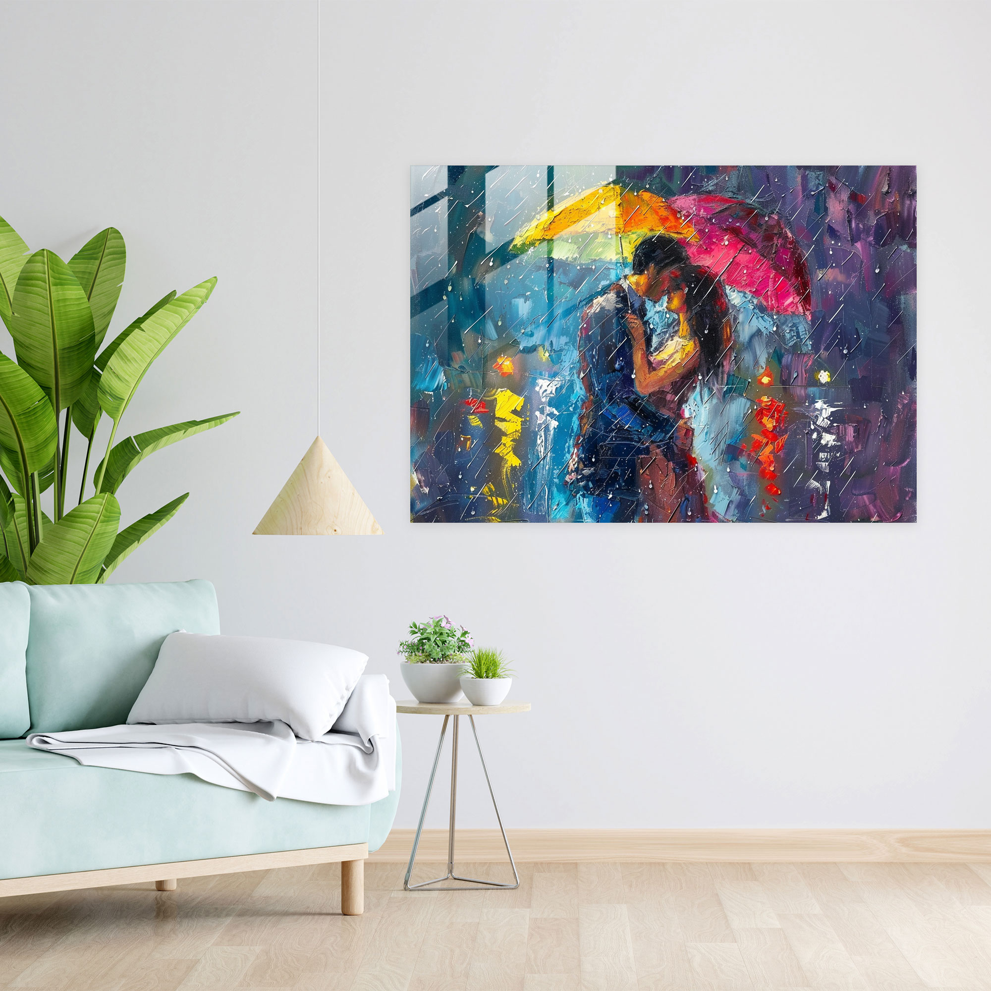 Leonid Afremov Home Decoration - Romantic Couple - Leonid Afremov, Love And Romance, Romantic Couple, Glass Art
