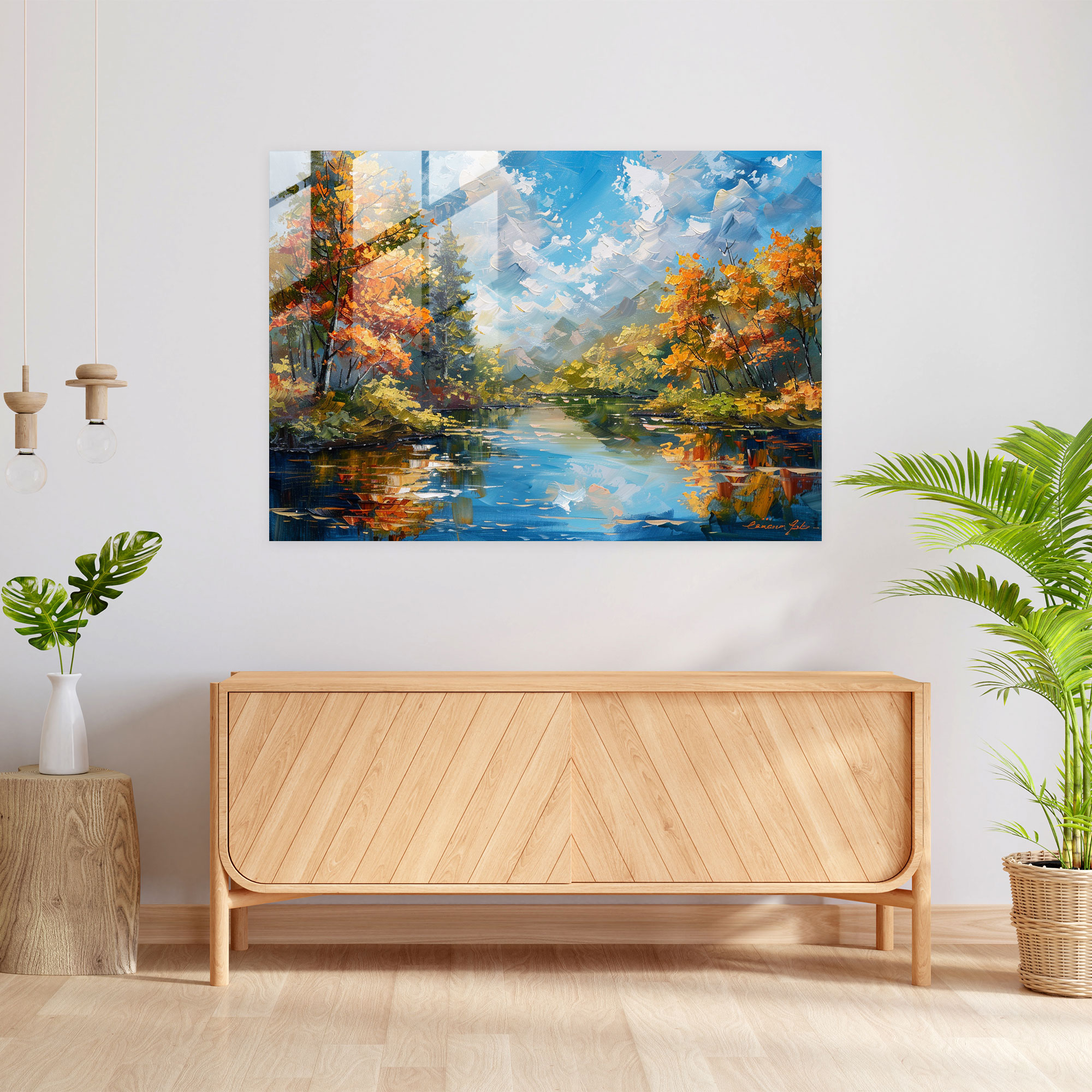 Leonid Afremov Glass Wall Art - Serene Surreal Landscape - Leonid Afremov, Home Decoration, Modern Art, Leonid Afremov