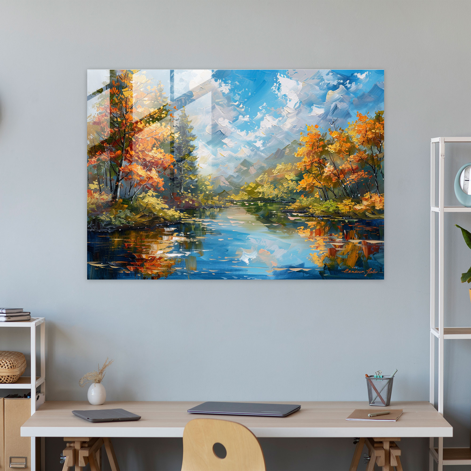 Leonid Afremov Glass Wall Art - Serene Surreal Landscape - Leonid Afremov, Home Decoration, Modern Art, Leonid Afremov