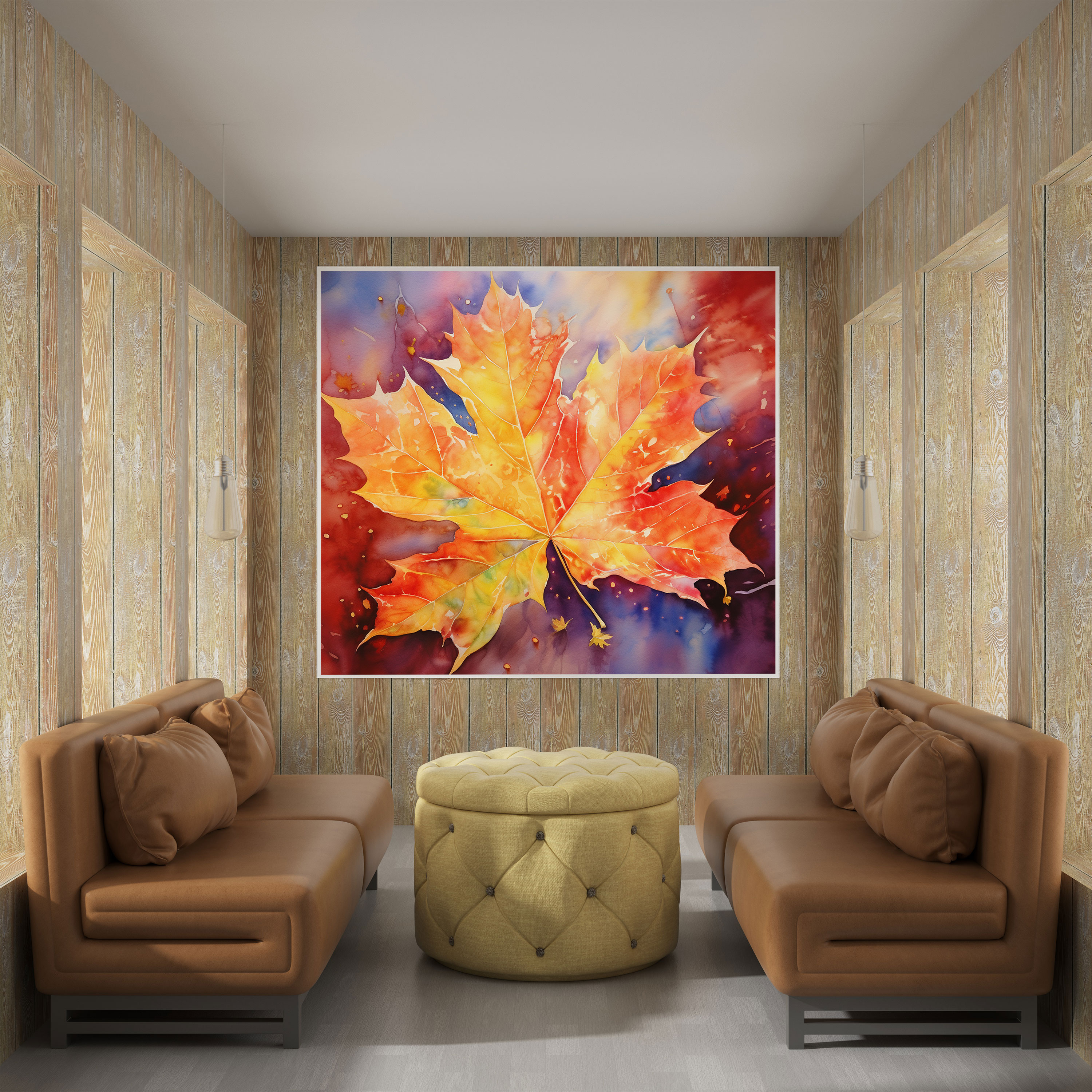 Leaves Canvas Print - Leaves, Wall Decoration, Leaves, Autumn