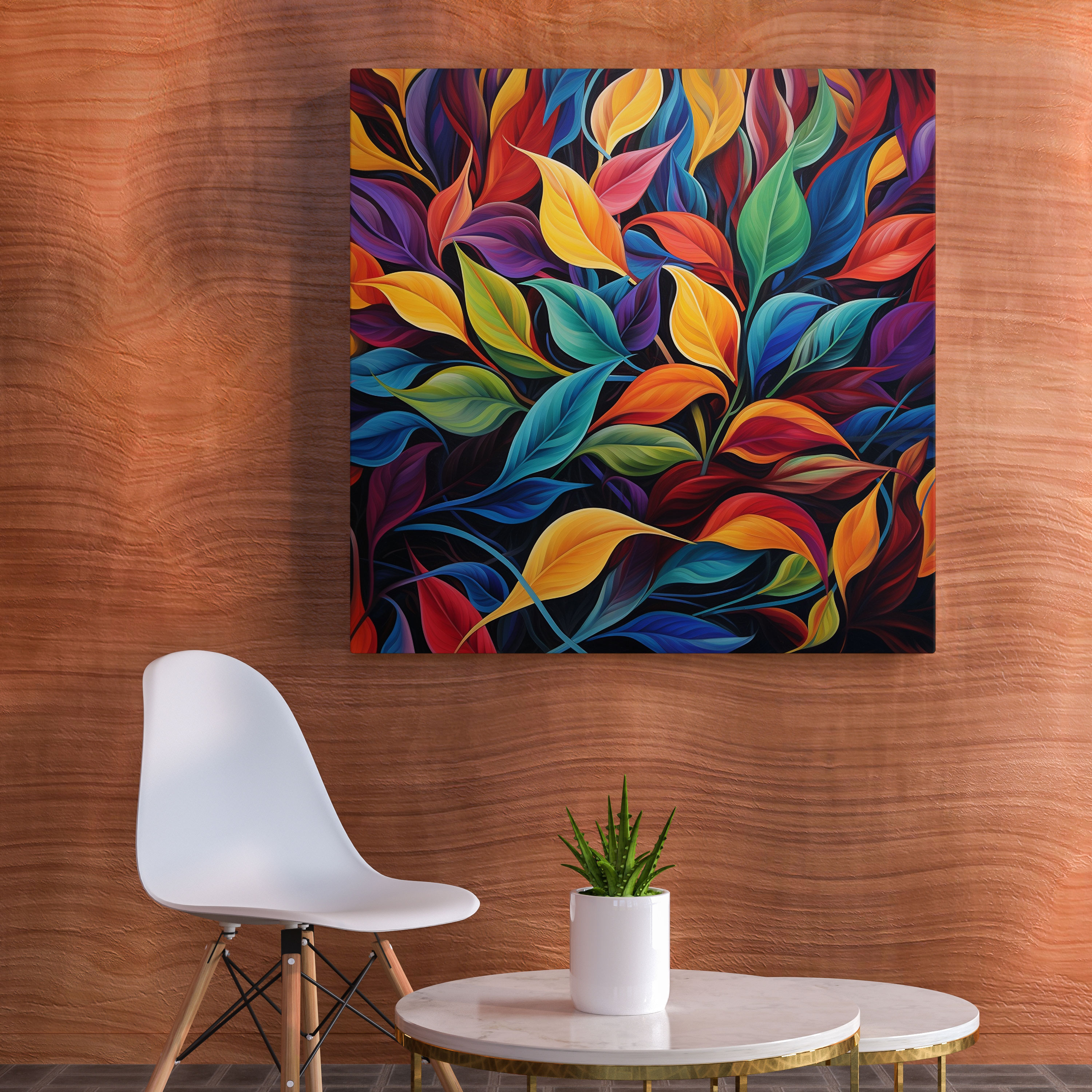 Leaves Wall Decoration - Leaves, Canvas Print, Canvas Wall Art, Vibrant Colors