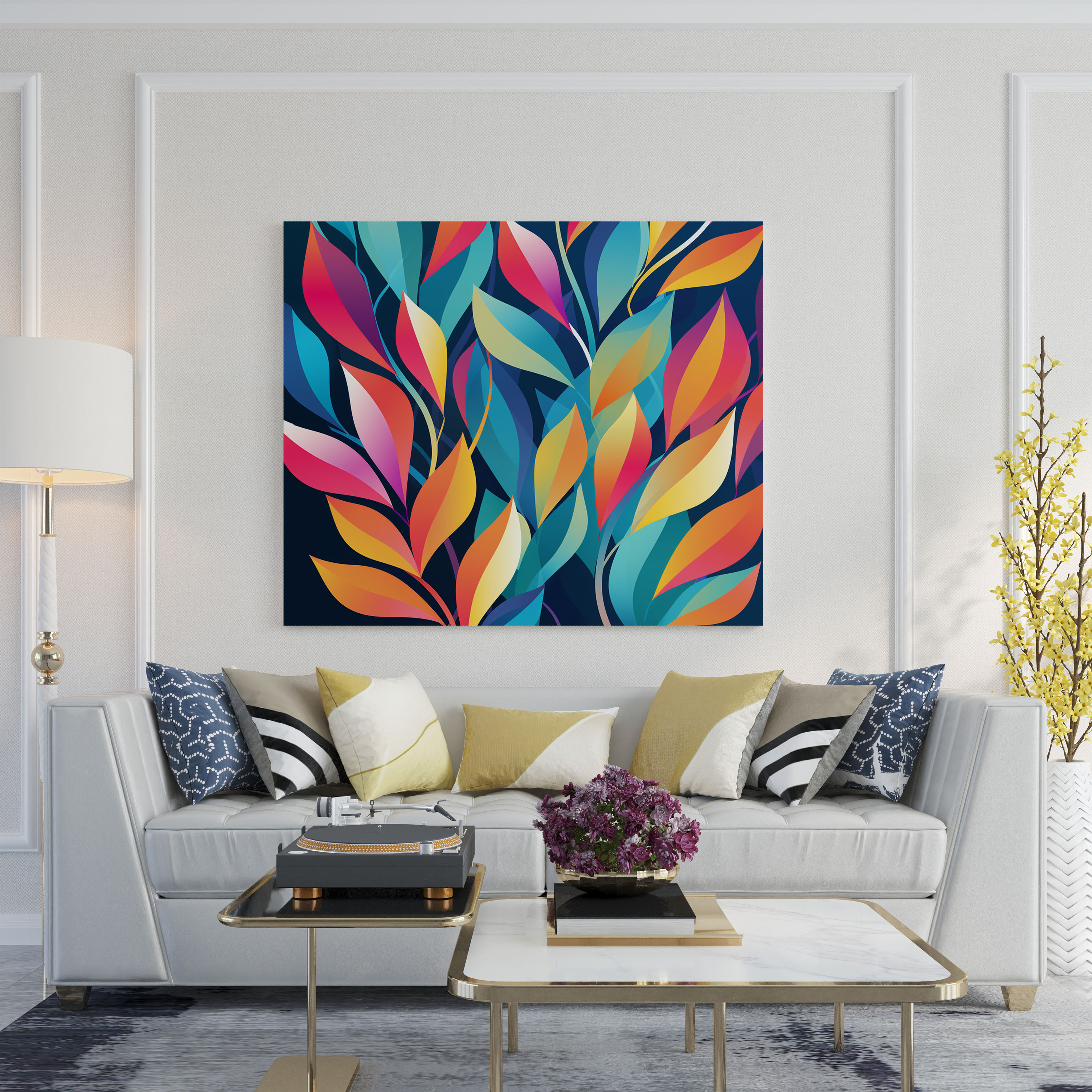 Leaves Wall Art - Leaves, Wall Art, Home Decoration, Leaf Silhouettes