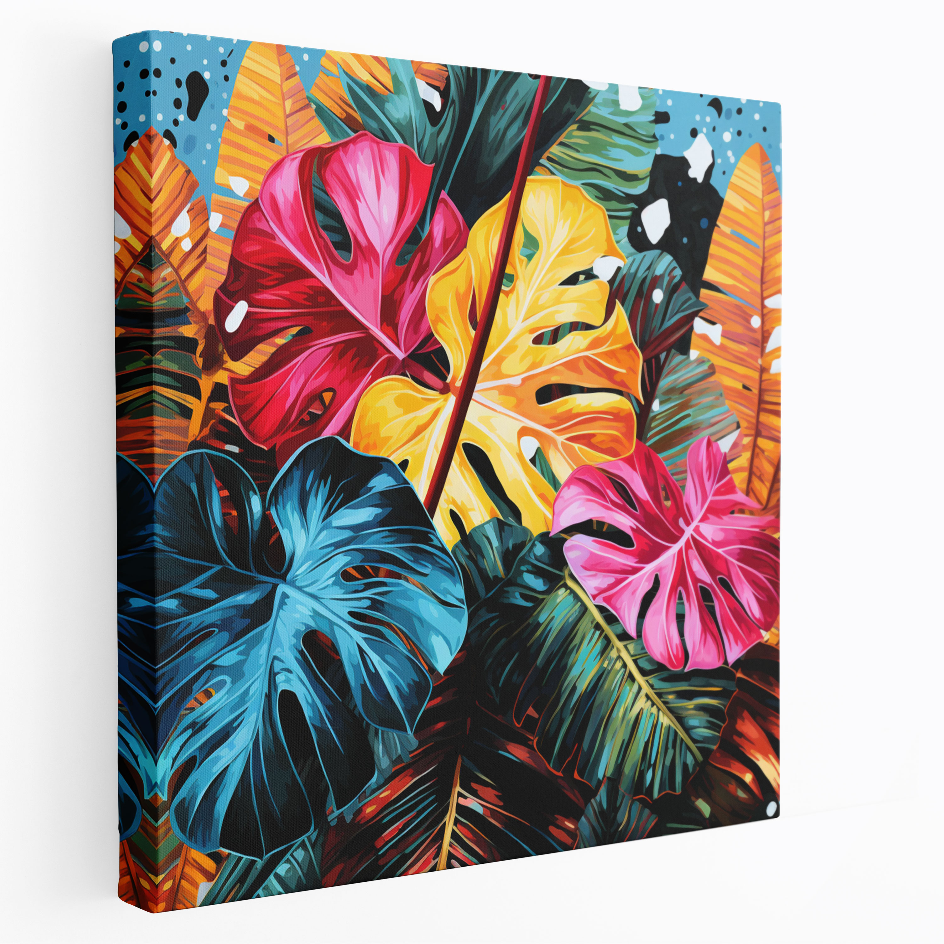 Colorful Collage Canvas Print - Leaves, Canvas Print, Wall Decoration, Leaves