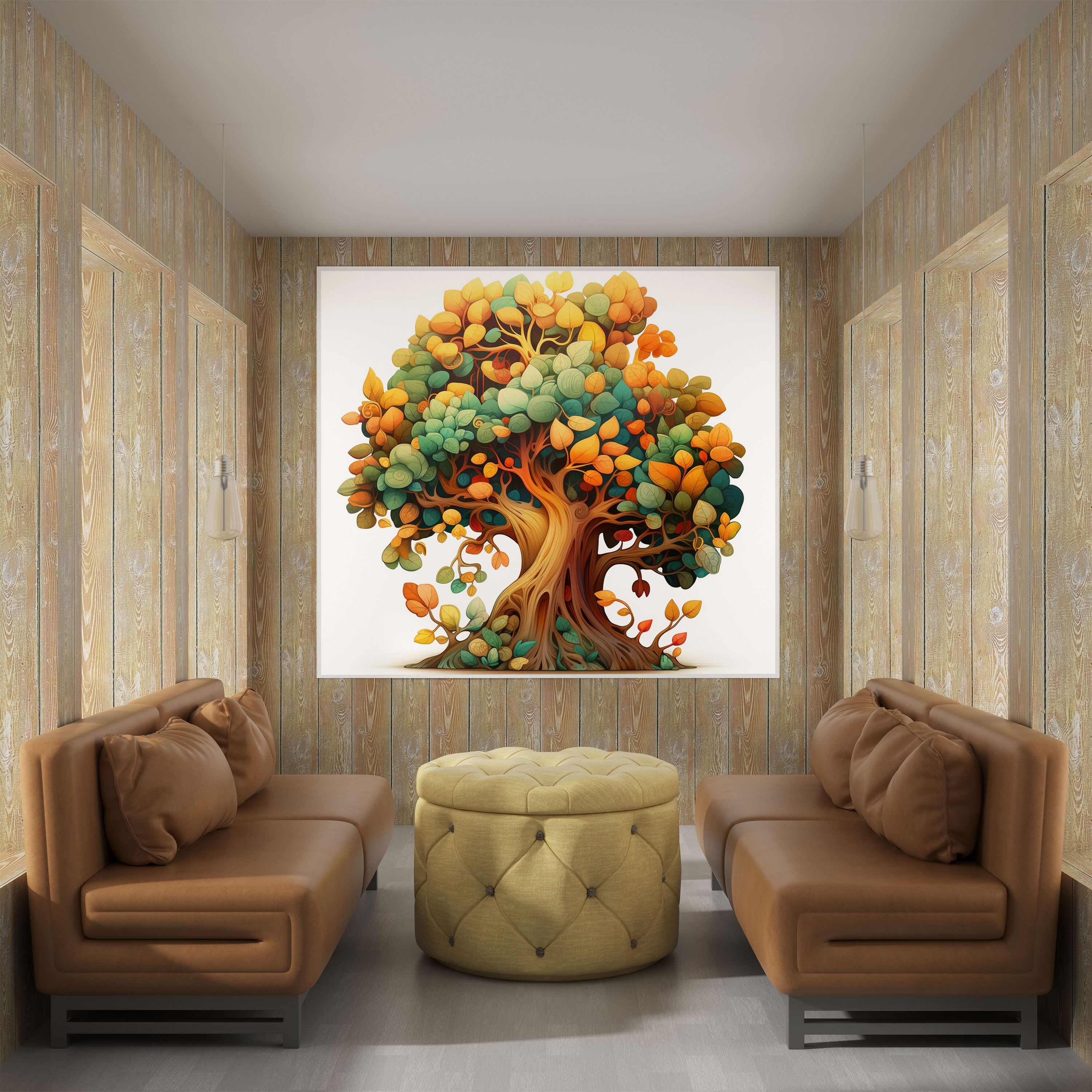 Playful Leaves Wall Art - Leaves, Home Decoration, Joy, Wall Decoration