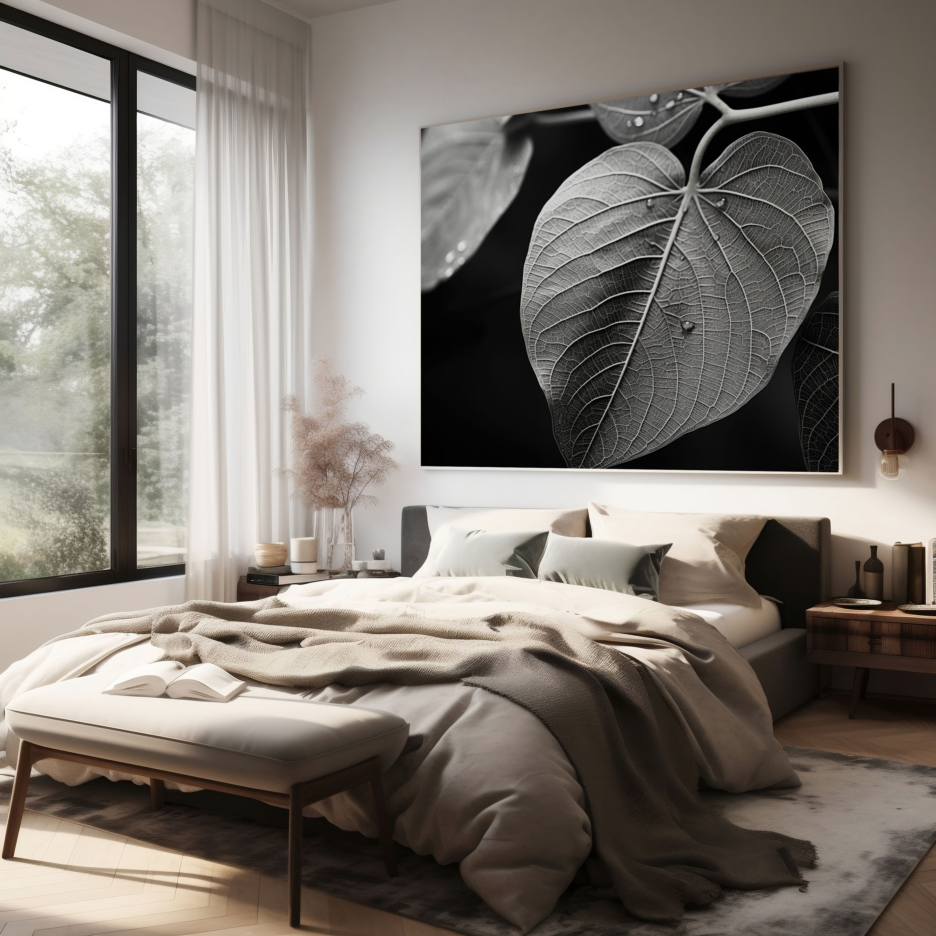 Delicate Leaves Canvas Print - Leaves, Canvas Wall Art, Close-Up Capture, Leaves