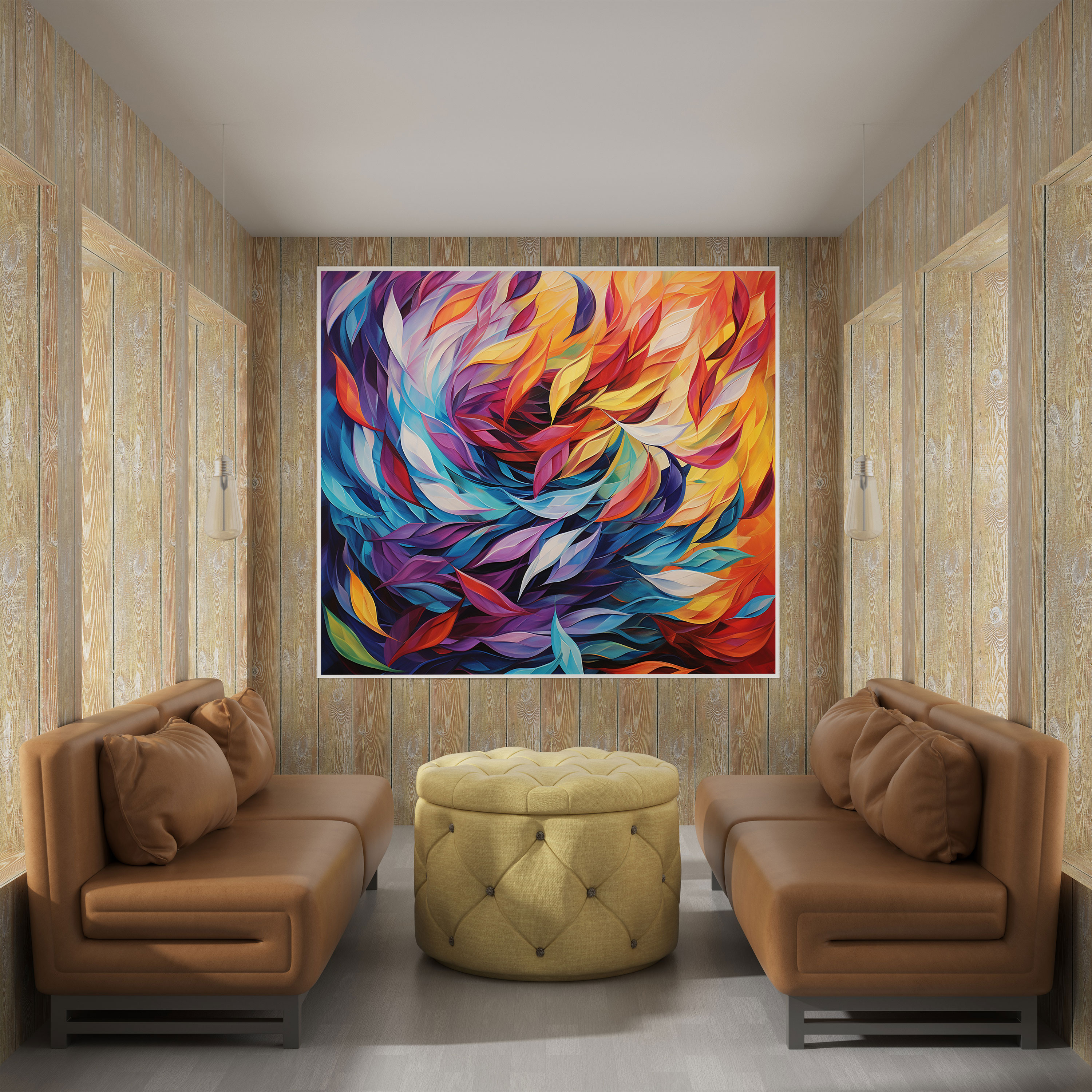 Leaves Wall Art - Leaves, Modern, Canvas Wall Art, Wall Art