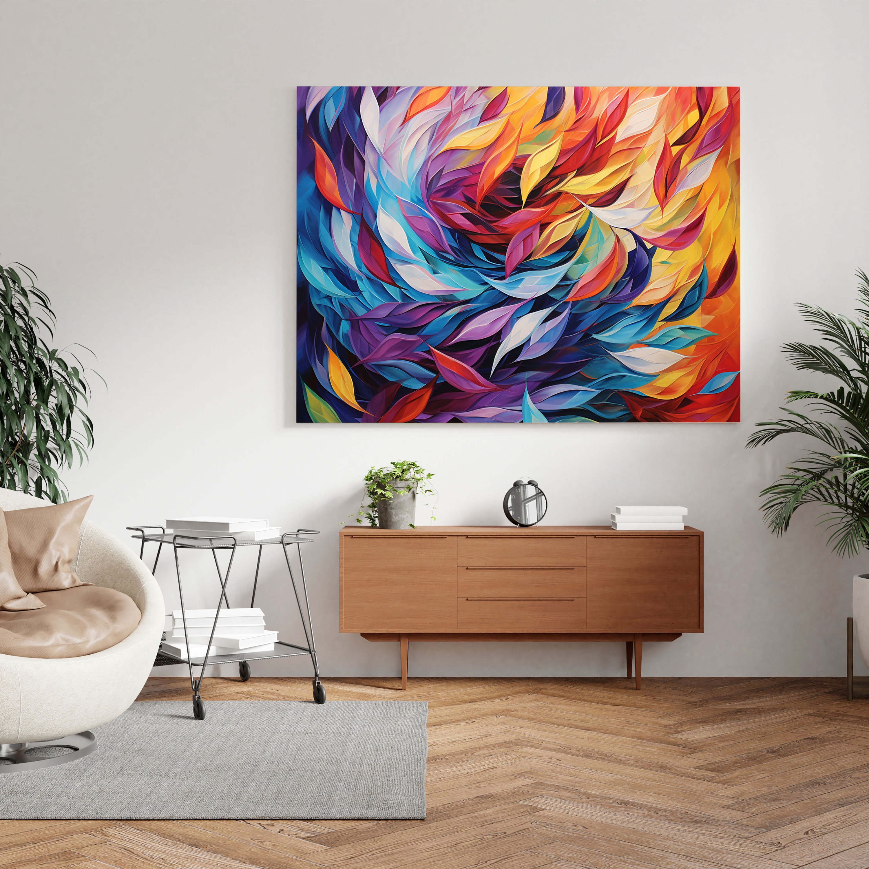 Leaves Wall Art - Leaves, Modern, Canvas Wall Art, Wall Art